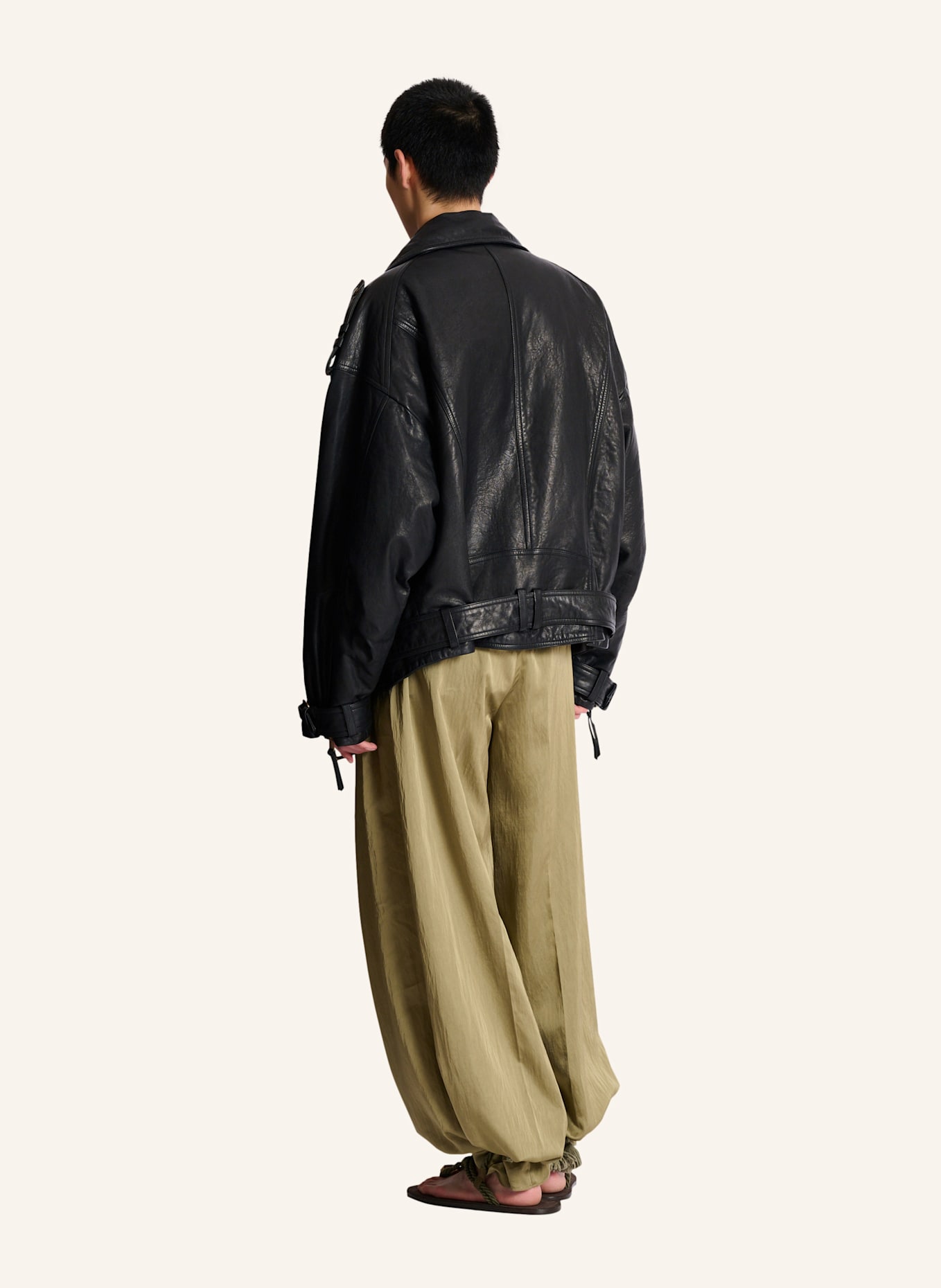 BALMAIN Bikerjacke aus Lammleder: SCHWARZ