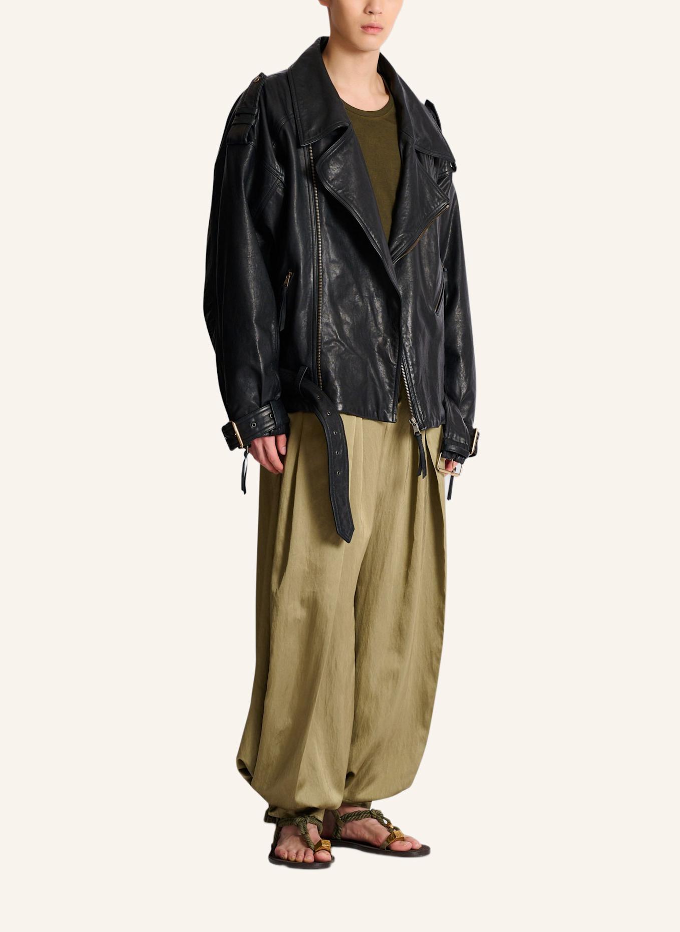 BALMAIN Bikerjacke aus Lammleder: SCHWARZ