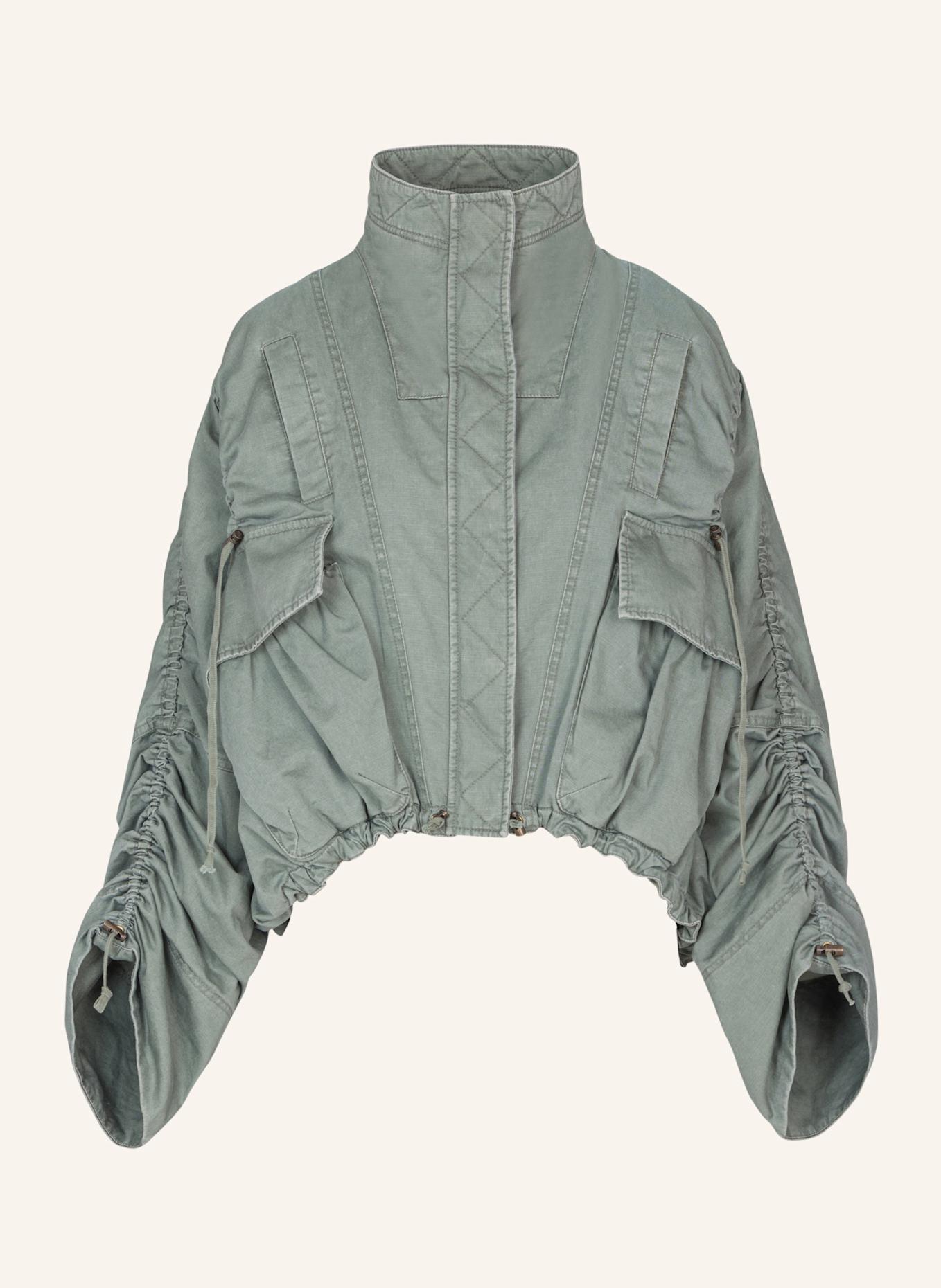 BALMAIN Parka aus Baumwollgabardine: GRÜN