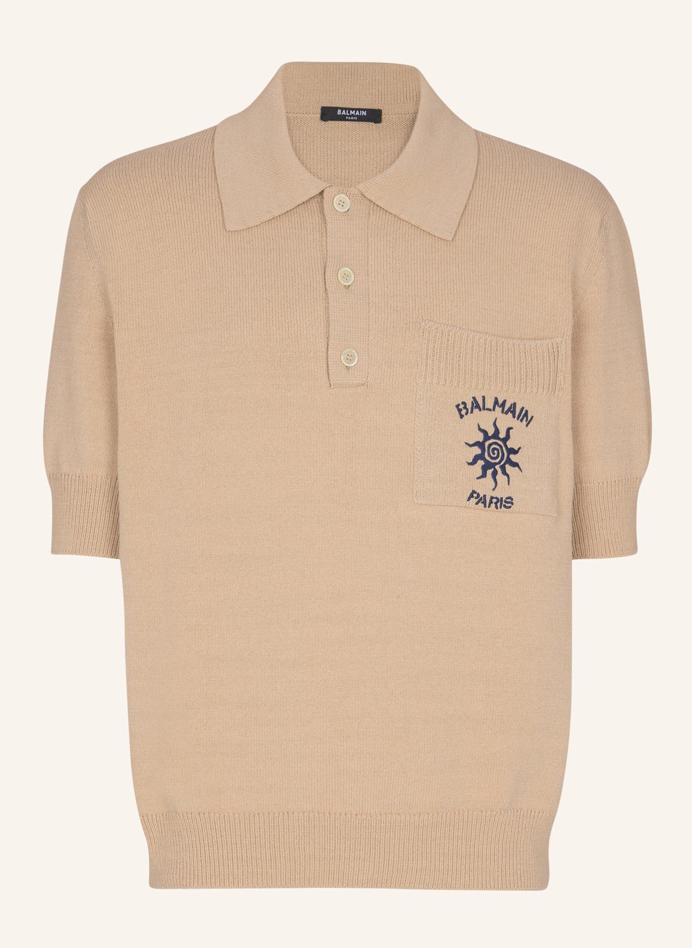 BALMAIN Balmain Soleil Polohemd aus Baumwolle: KHAKI