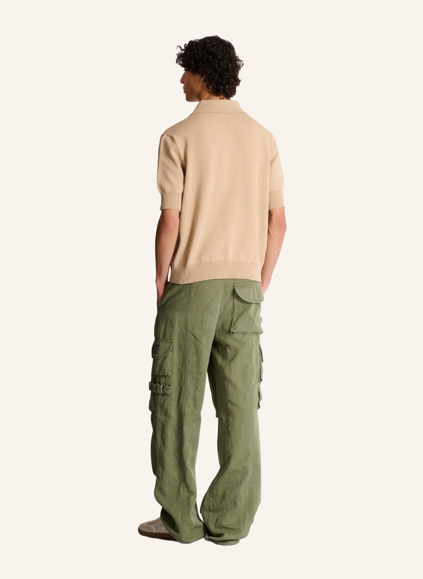 BALMAIN Balmain Soleil Polohemd aus Baumwolle: KHAKI