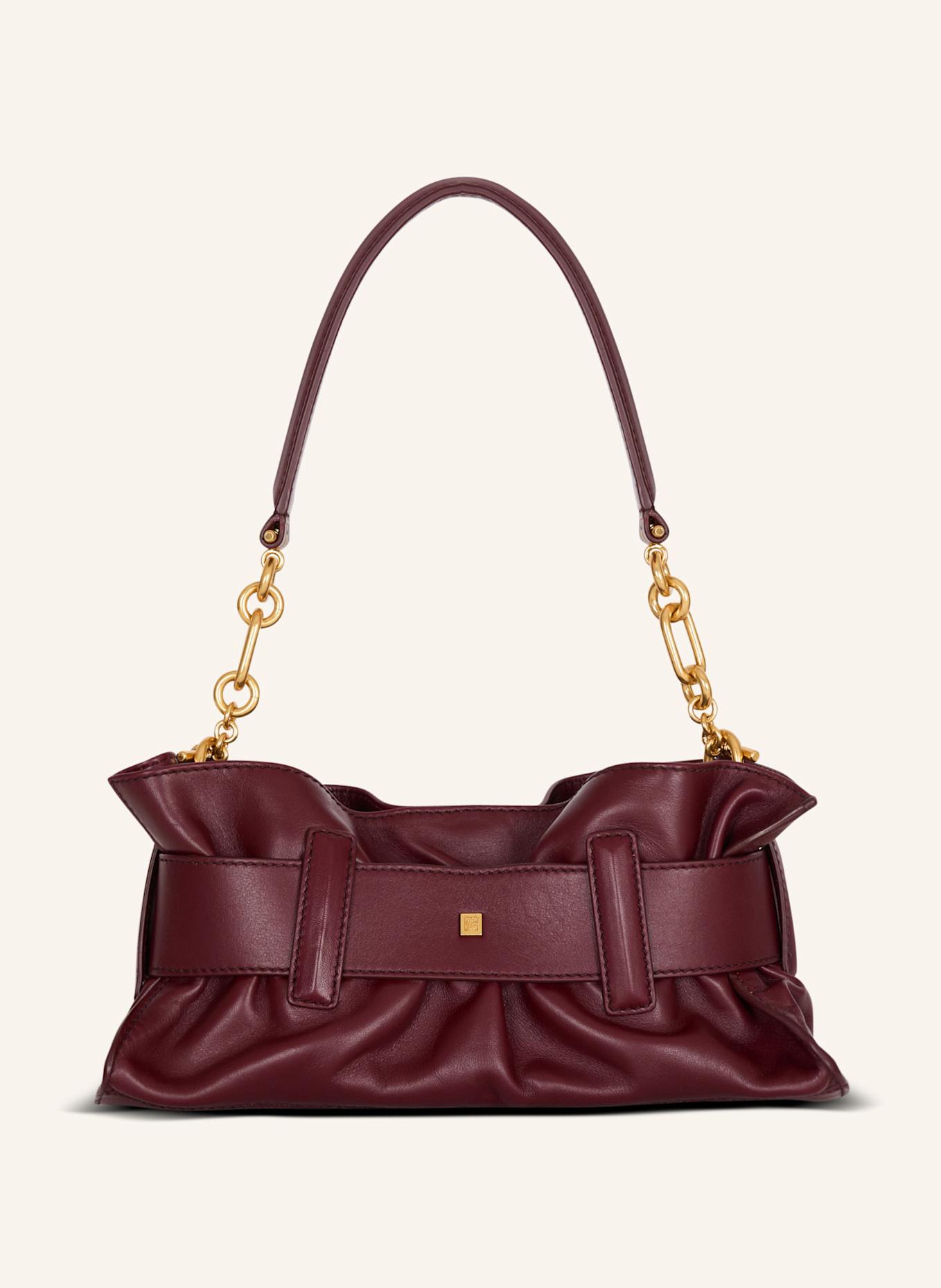 BALMAIN Mini-Tasche Anthem aus Kalbsleder: BRAUN