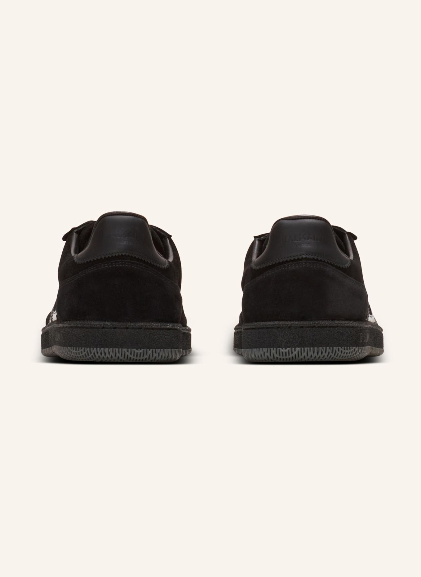 BALMAIN Sneakers Balmain Swan aus Wildleder und Lackleder: SCHWARZ