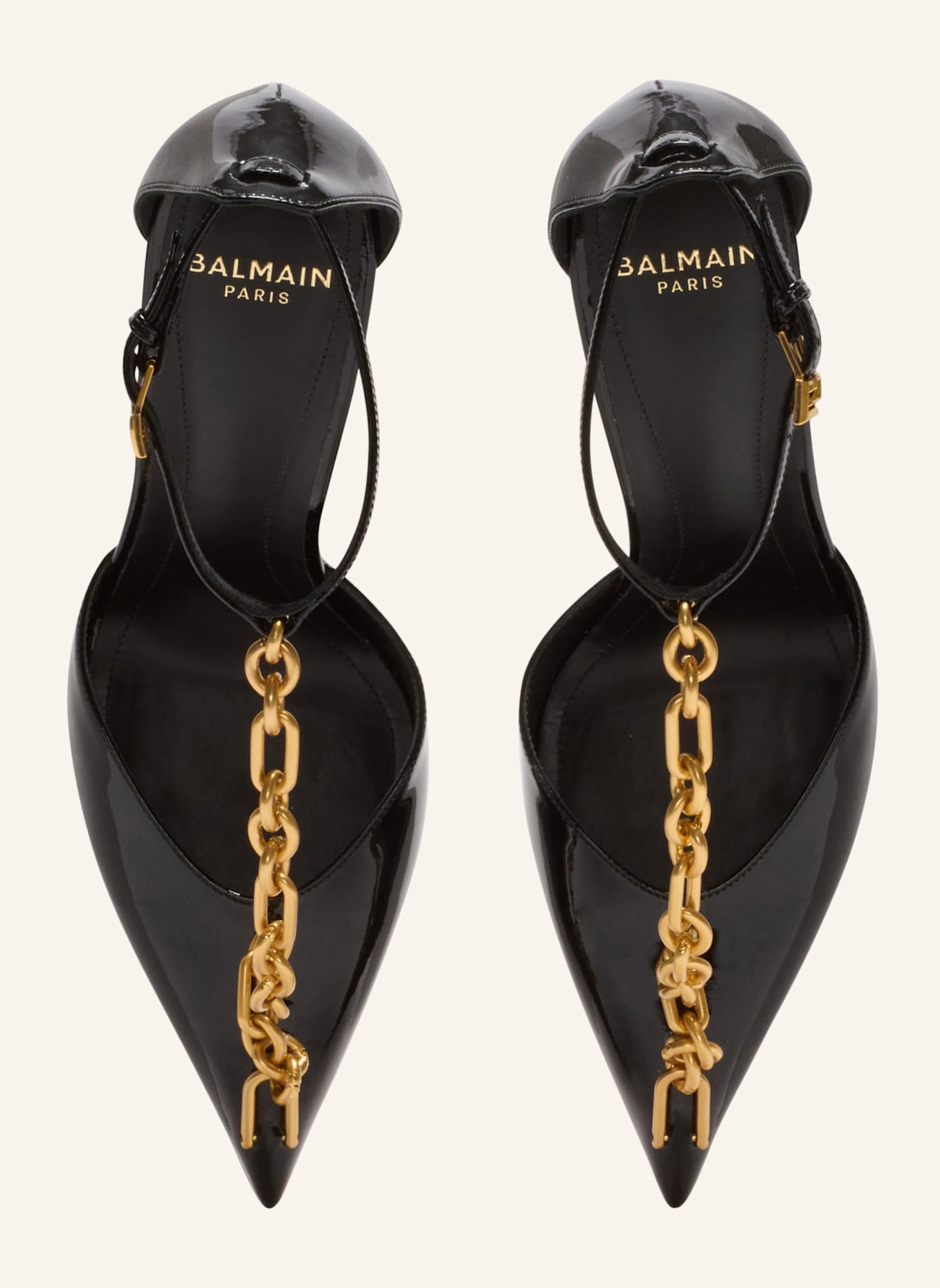BALMAIN Pumps Sync aus Lackleder: SCHWARZ
