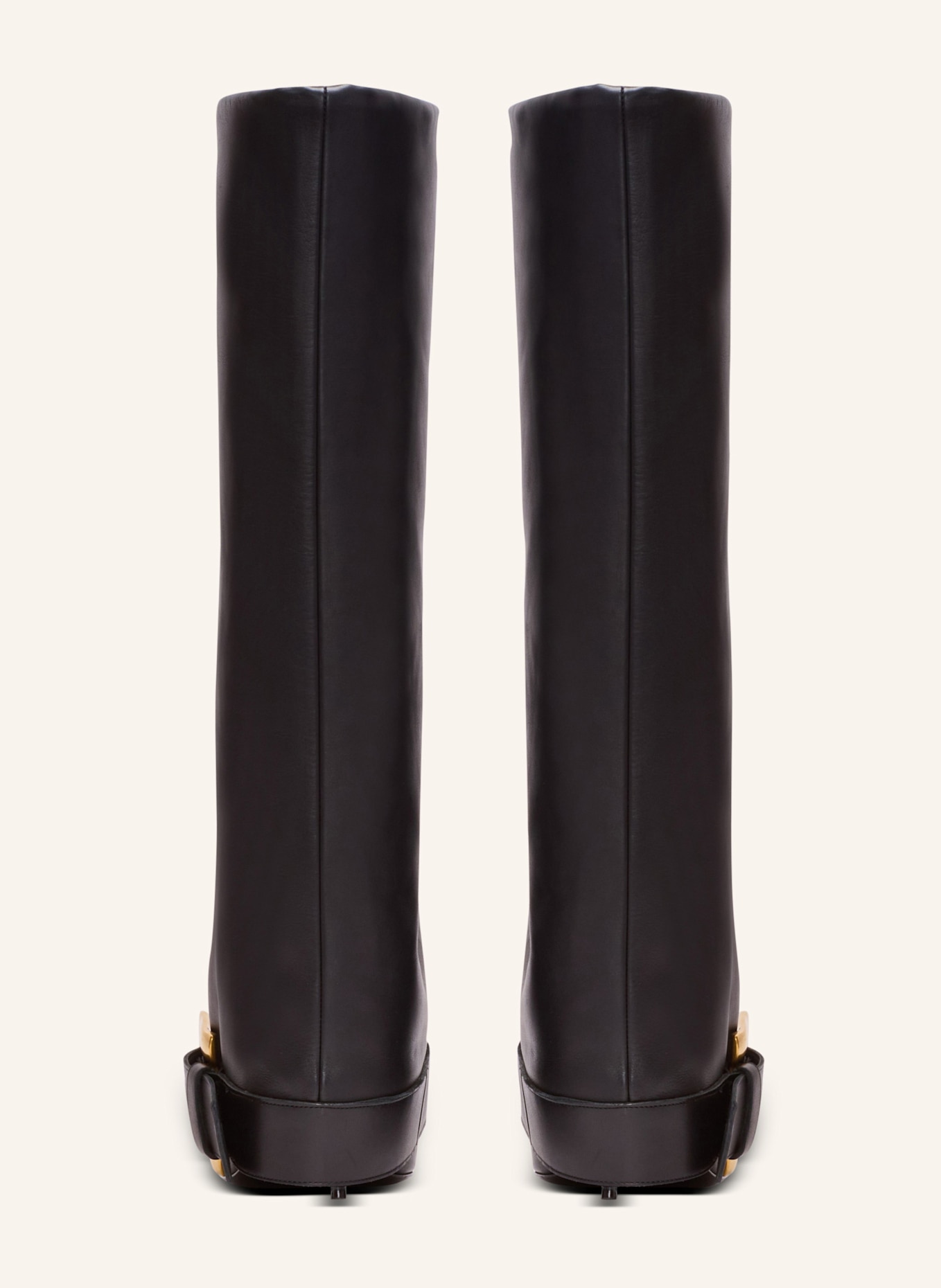 BALMAIN Stiefel Anthem aus Kalbsleder: SCHWARZ
