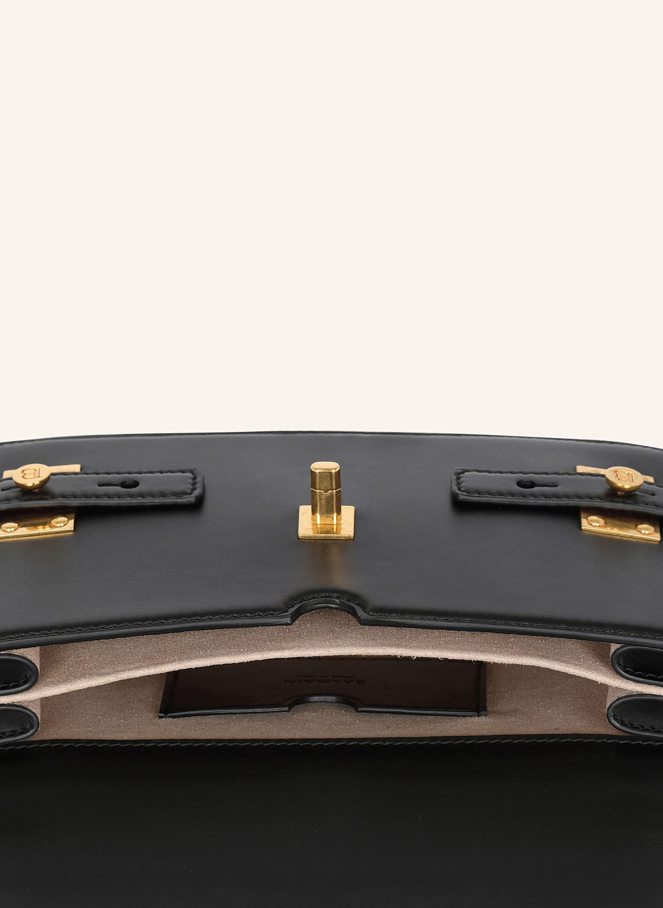 BALMAIN Tasche B-Buzz 24 aus Glattleder: SCHWARZ