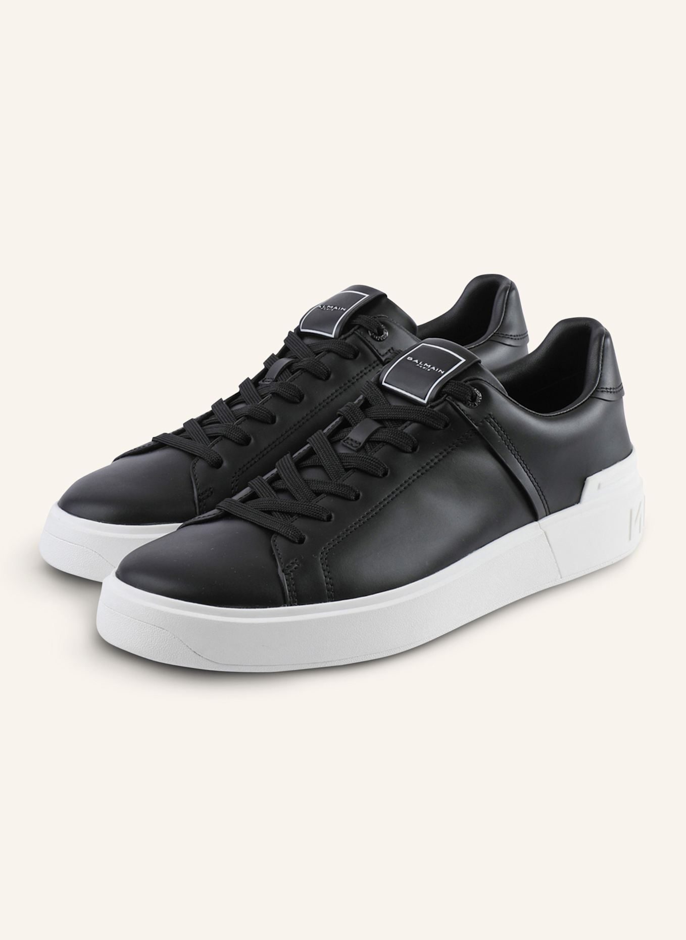 BALMAIN Sneakers B-Court aus Kalbsleder: SCHWARZ