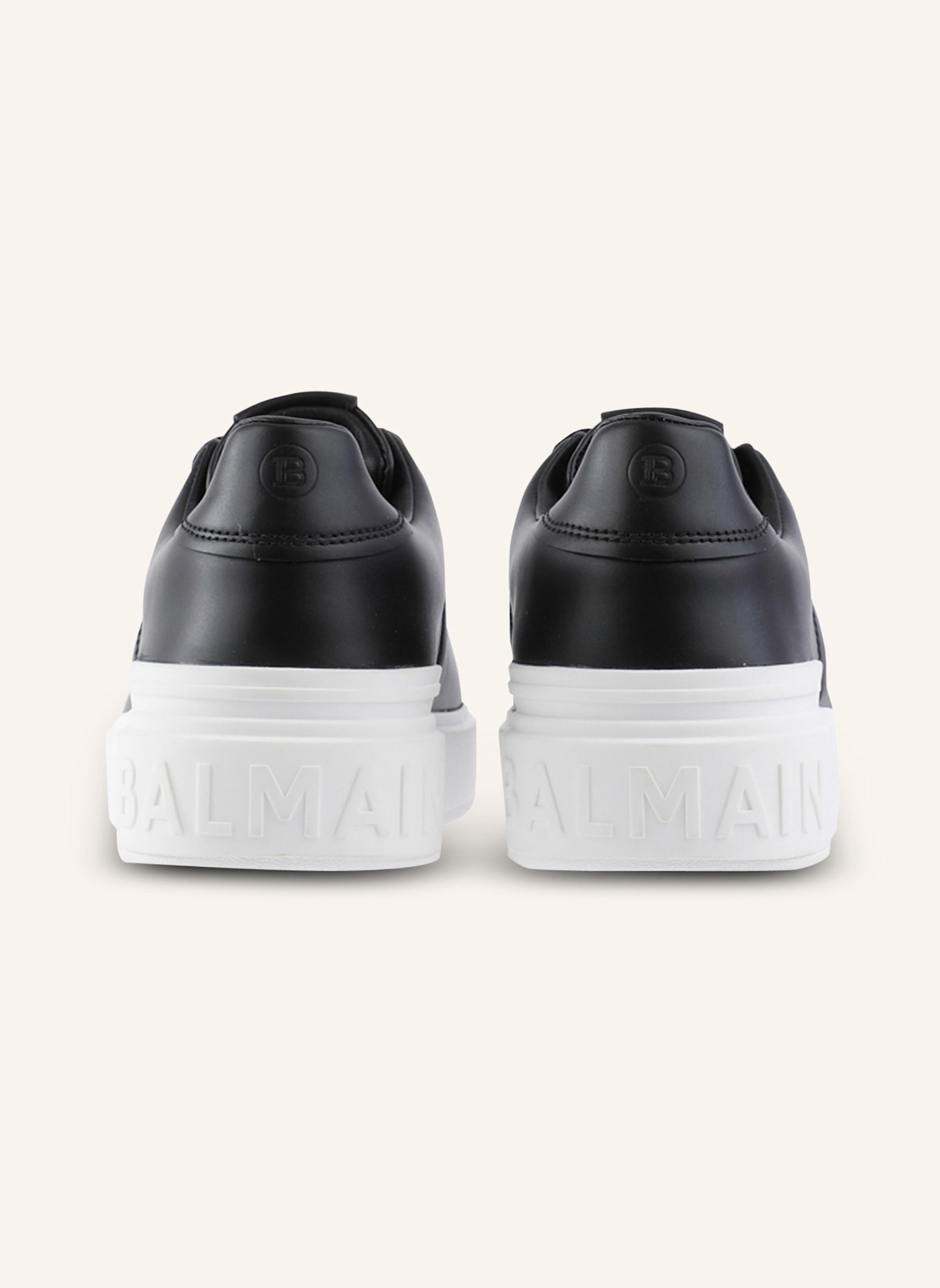 BALMAIN Sneakers B-Court aus Kalbsleder: SCHWARZ