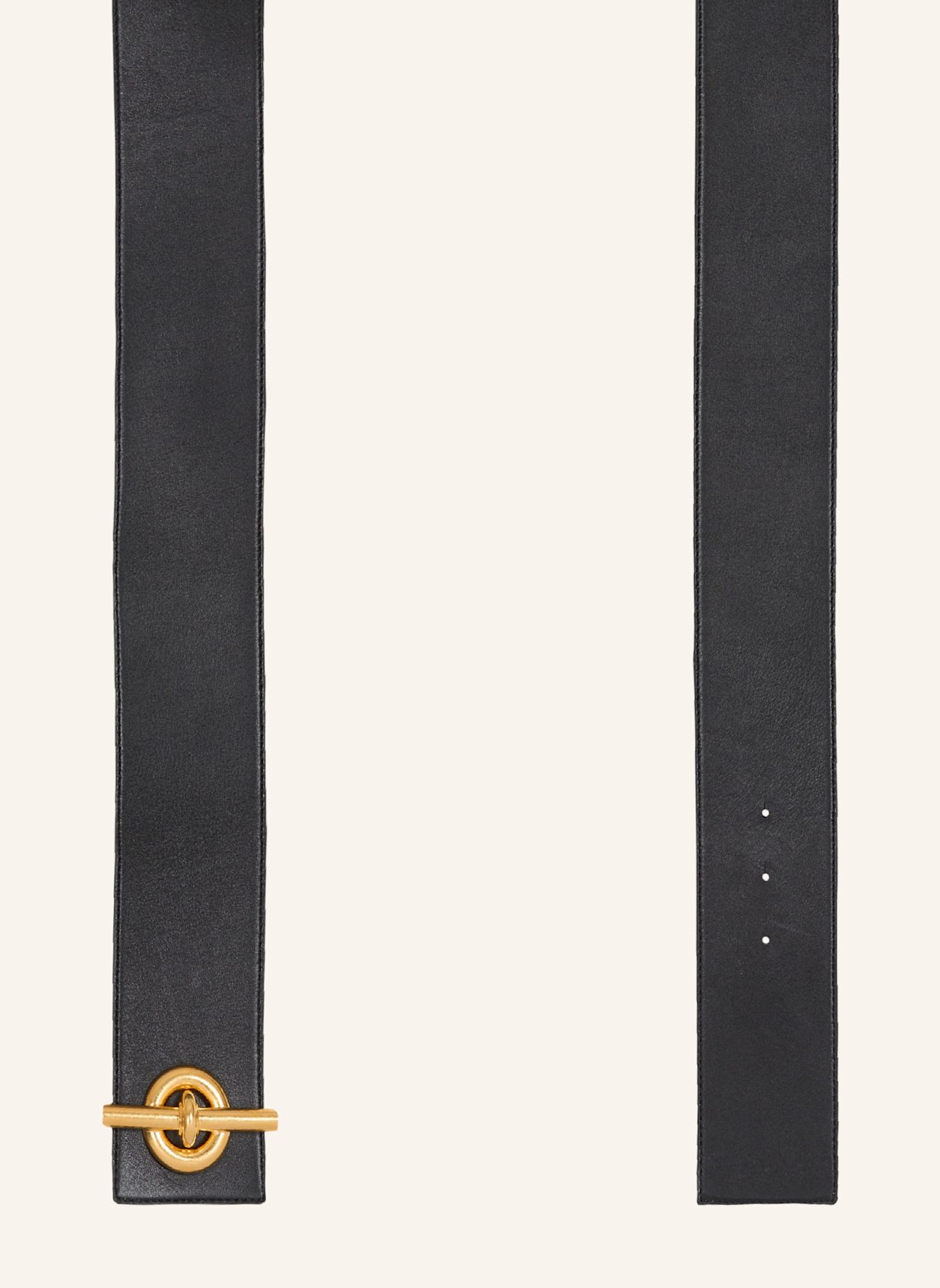 BALMAIN Gürtel T-Bar aus Kalbsleder: SCHWARZ