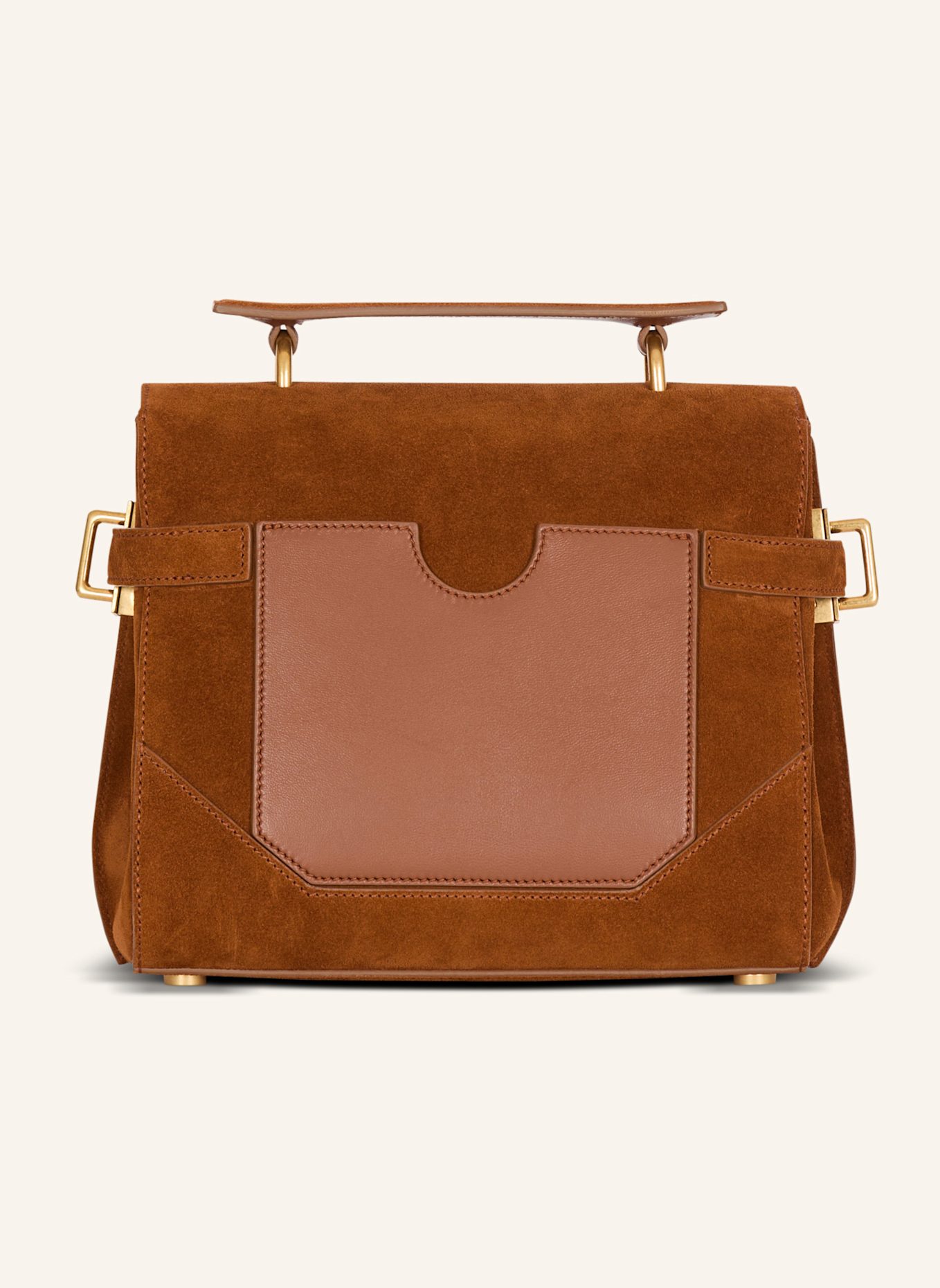 BALMAIN Tasche B-Buzz 23 aus Wildleder: BRAUN