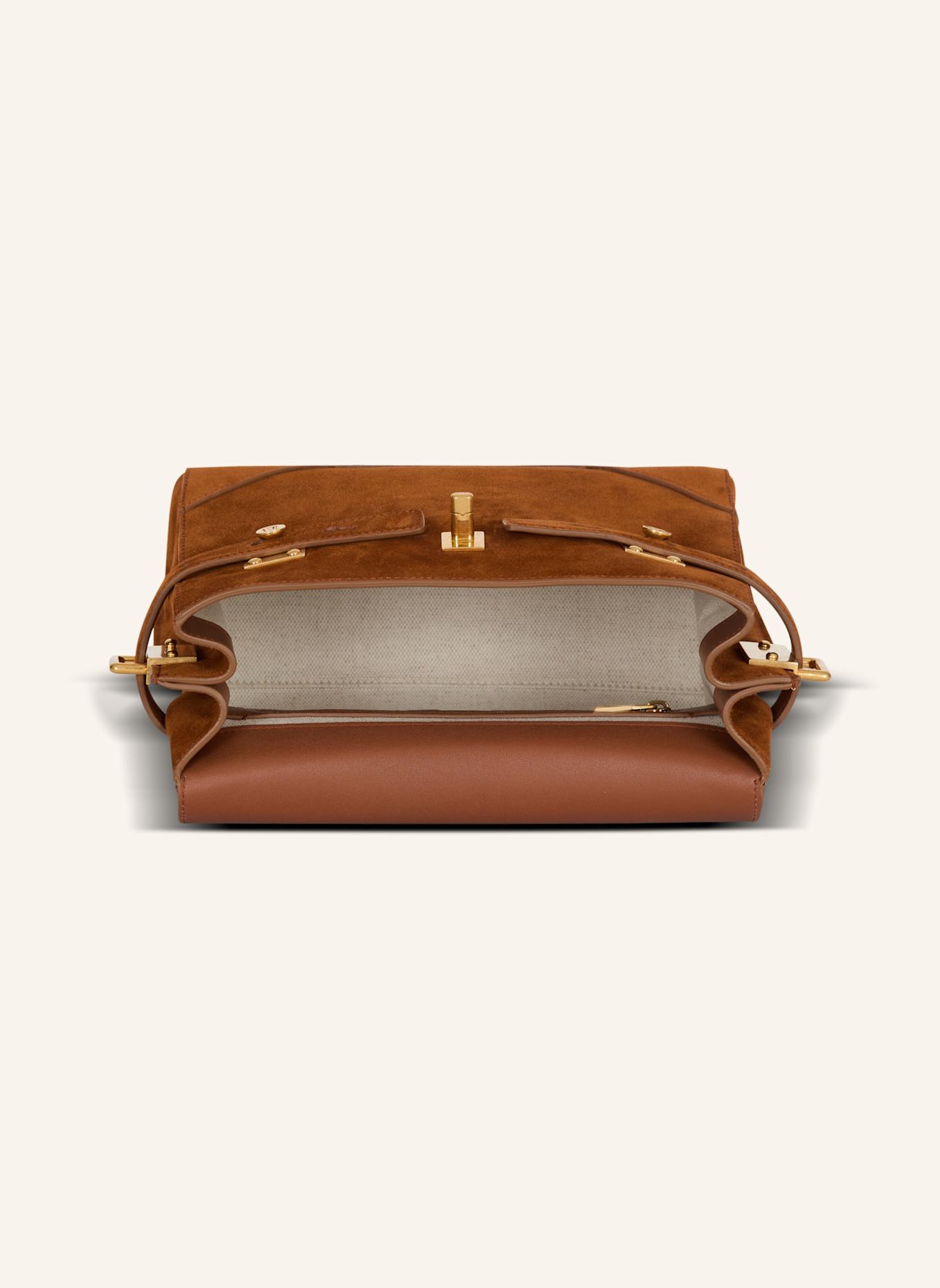 BALMAIN Tasche B-Buzz 23 aus Wildleder: BRAUN