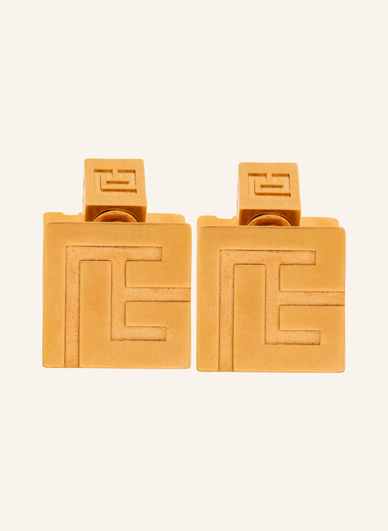 BALMAIN Creolen mit 3D-PB-Logo: GOLD