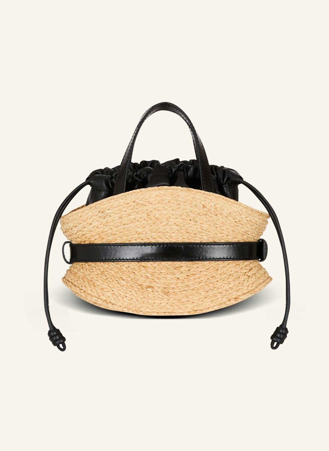 BALMAIN Mini-Tasche Shuffle aus Bast: BRAUN
