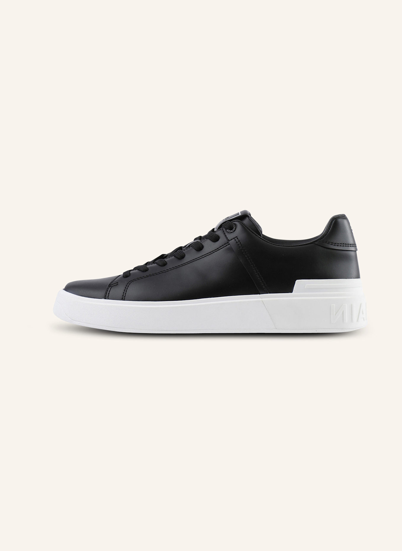 BALMAIN Sneakers B-Court aus Kalbsleder: SCHWARZ