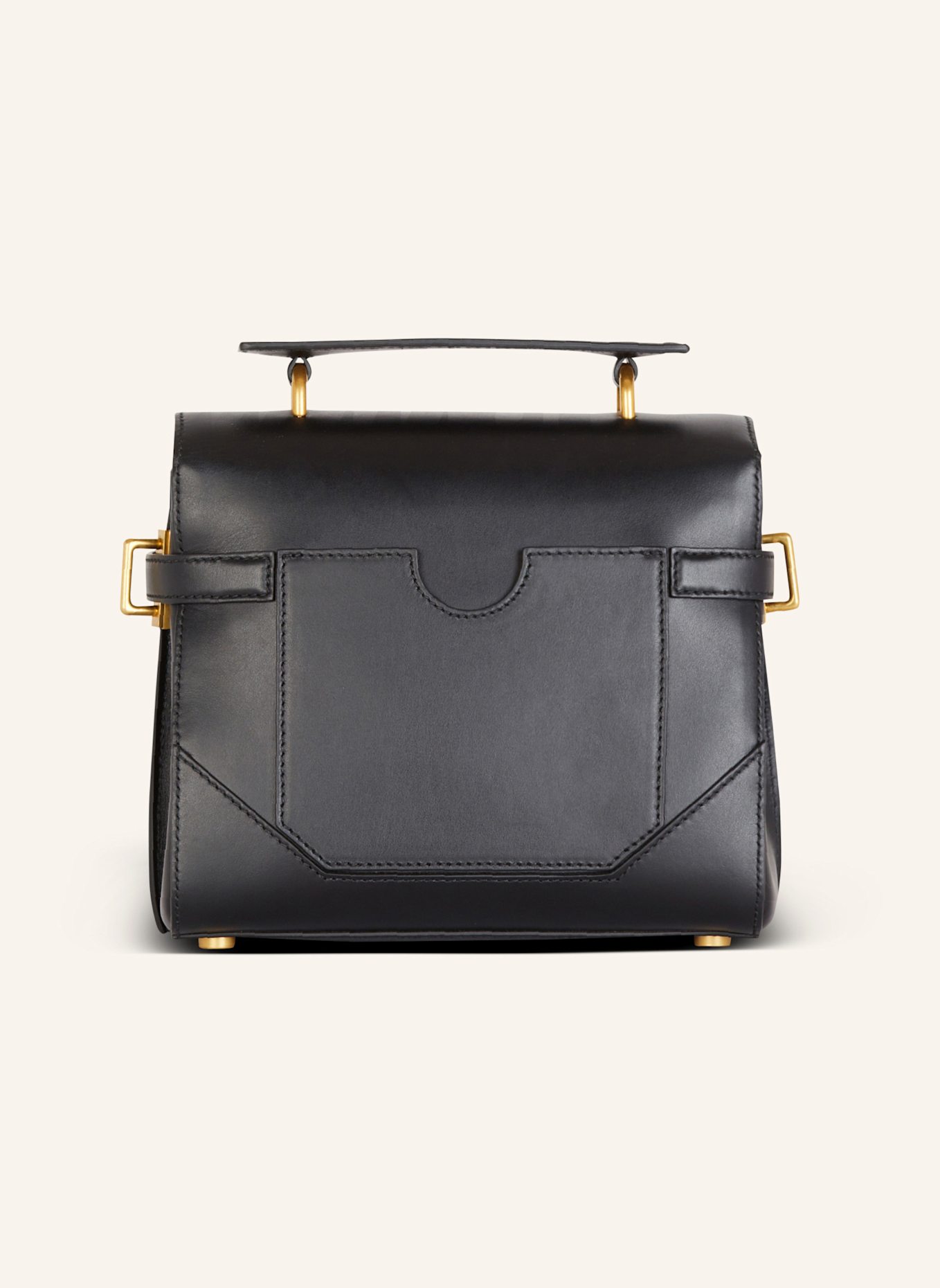 BALMAIN Tasche B-Buzz 23 aus Glattleder: SCHWARZ