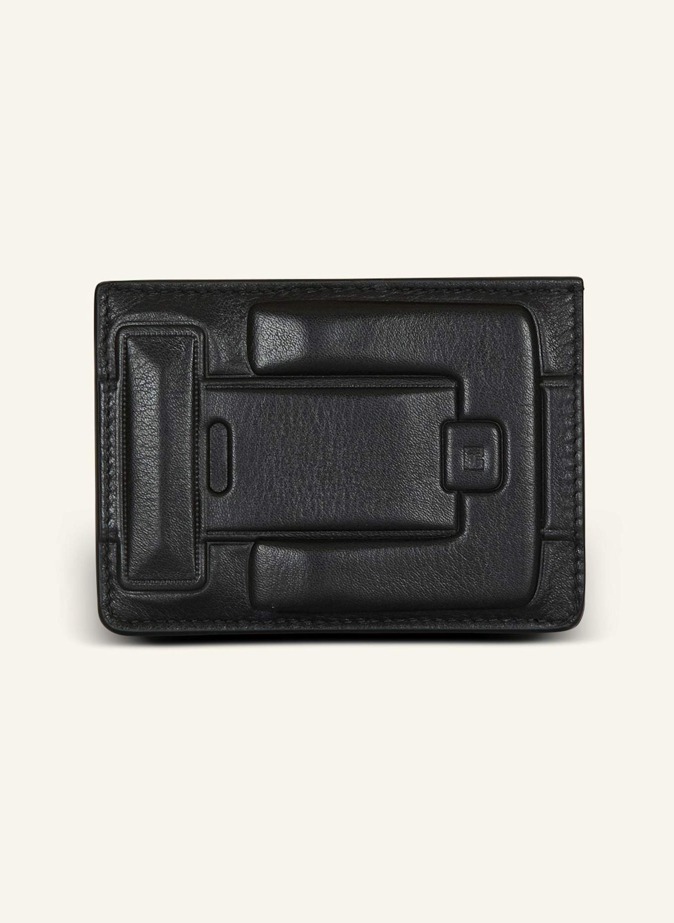 BALMAIN Kartenetui Anthem aus Kalbsleder: SCHWARZ