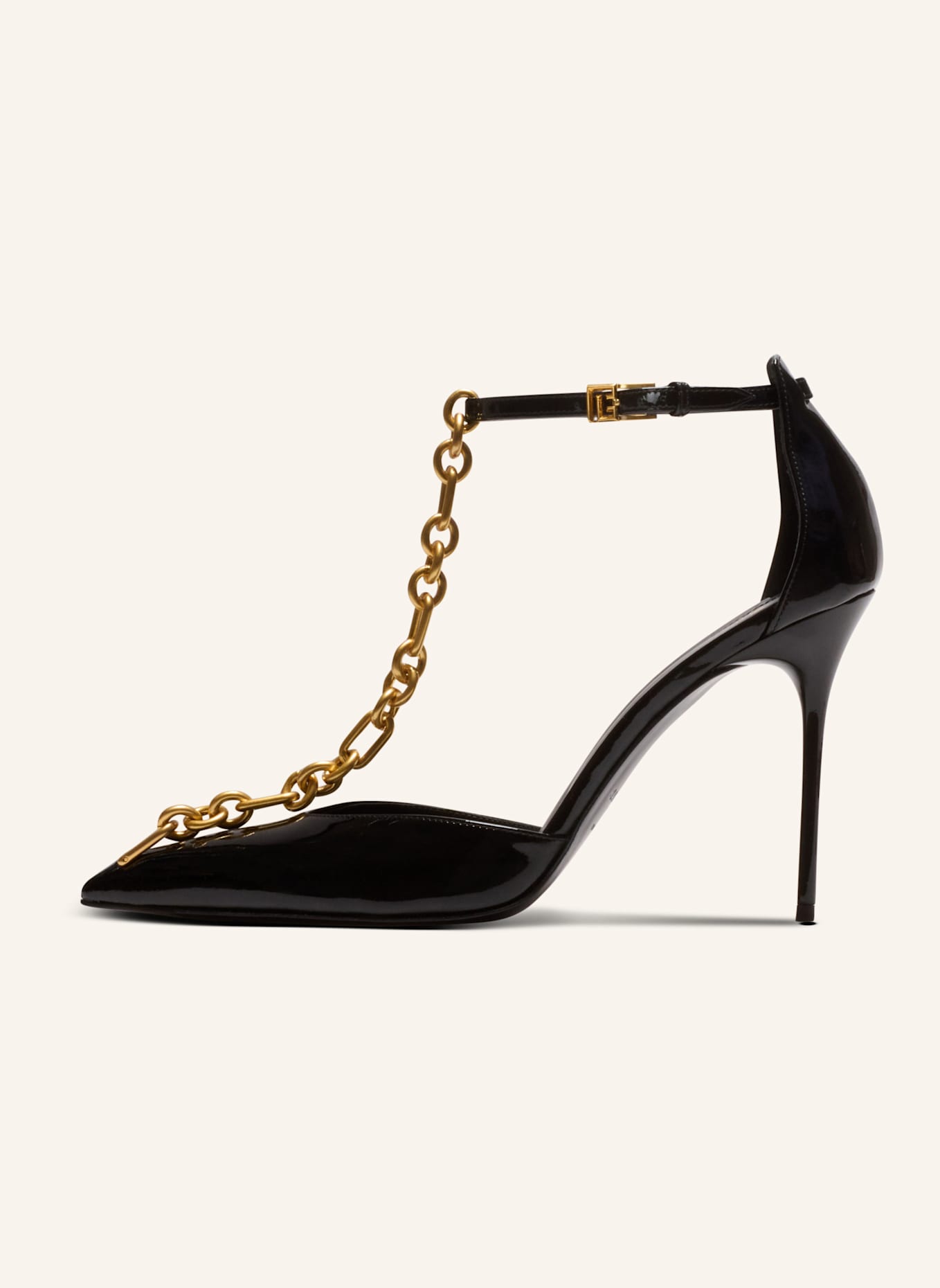 BALMAIN Pumps Sync aus Lackleder: SCHWARZ