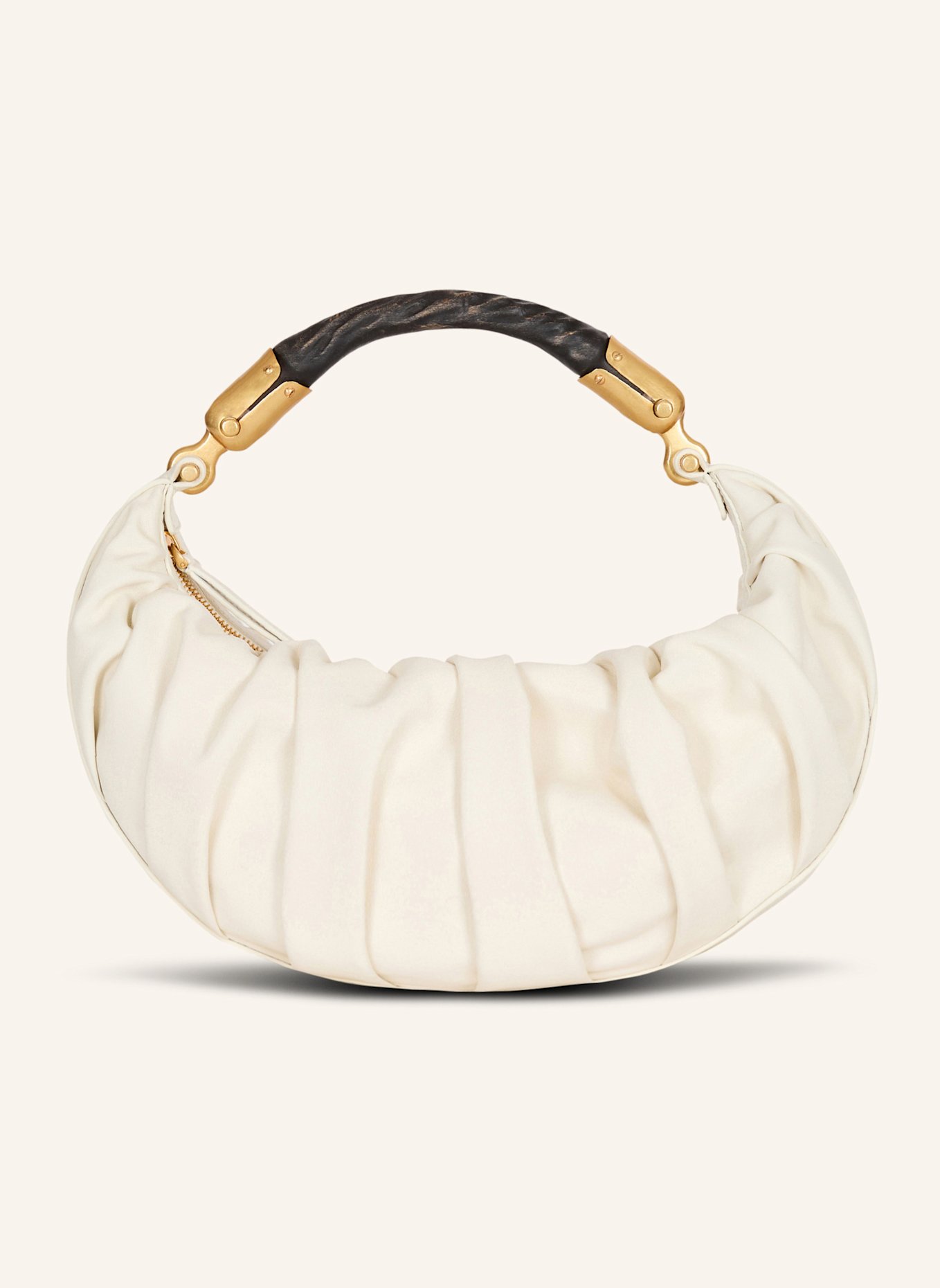 BALMAIN Mittelgroße Tasche Ébène aus Kalbsleder: KHAKI