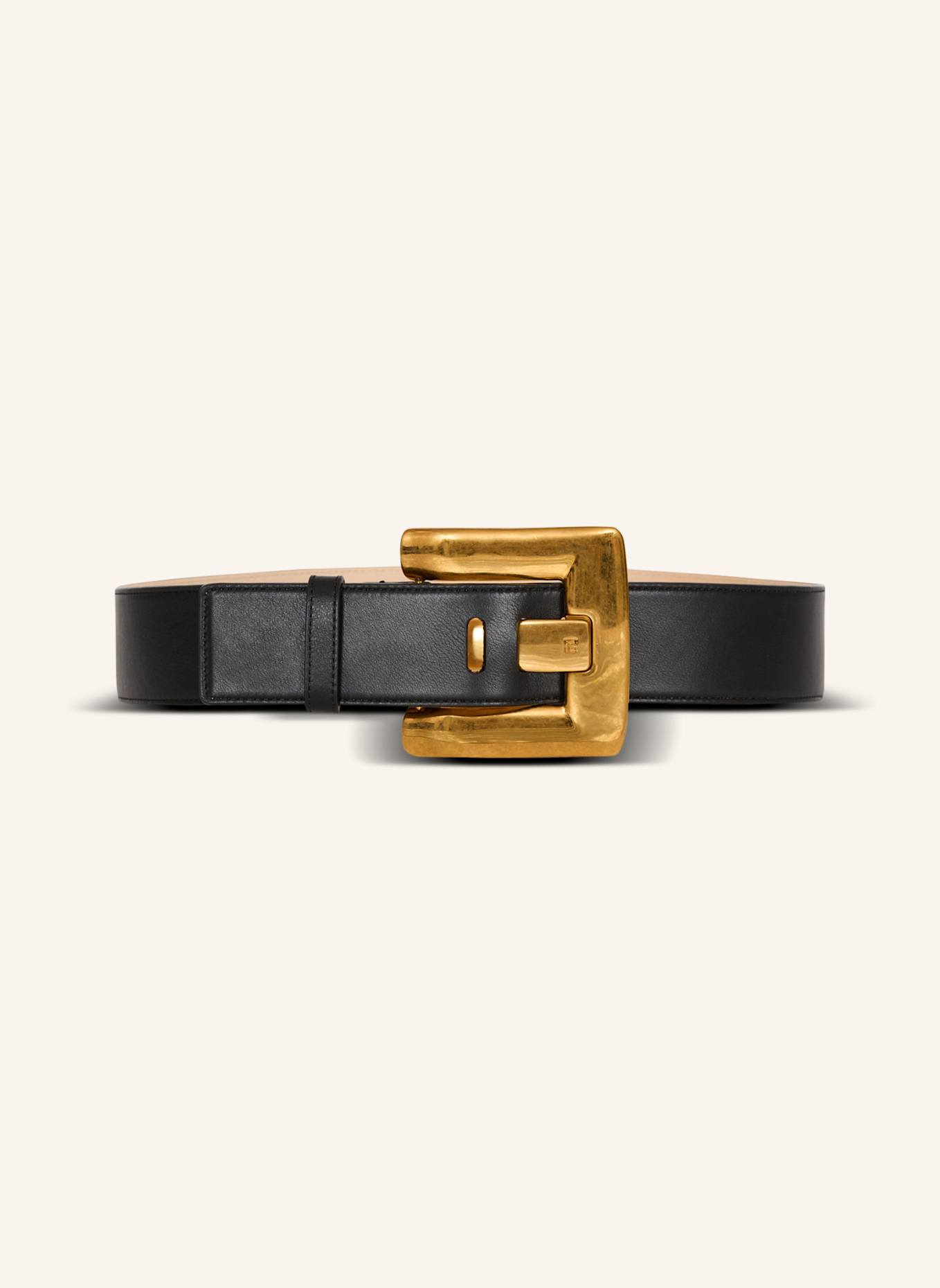 BALMAIN Gürtel Anthem aus Kalbsleder: SCHWARZ