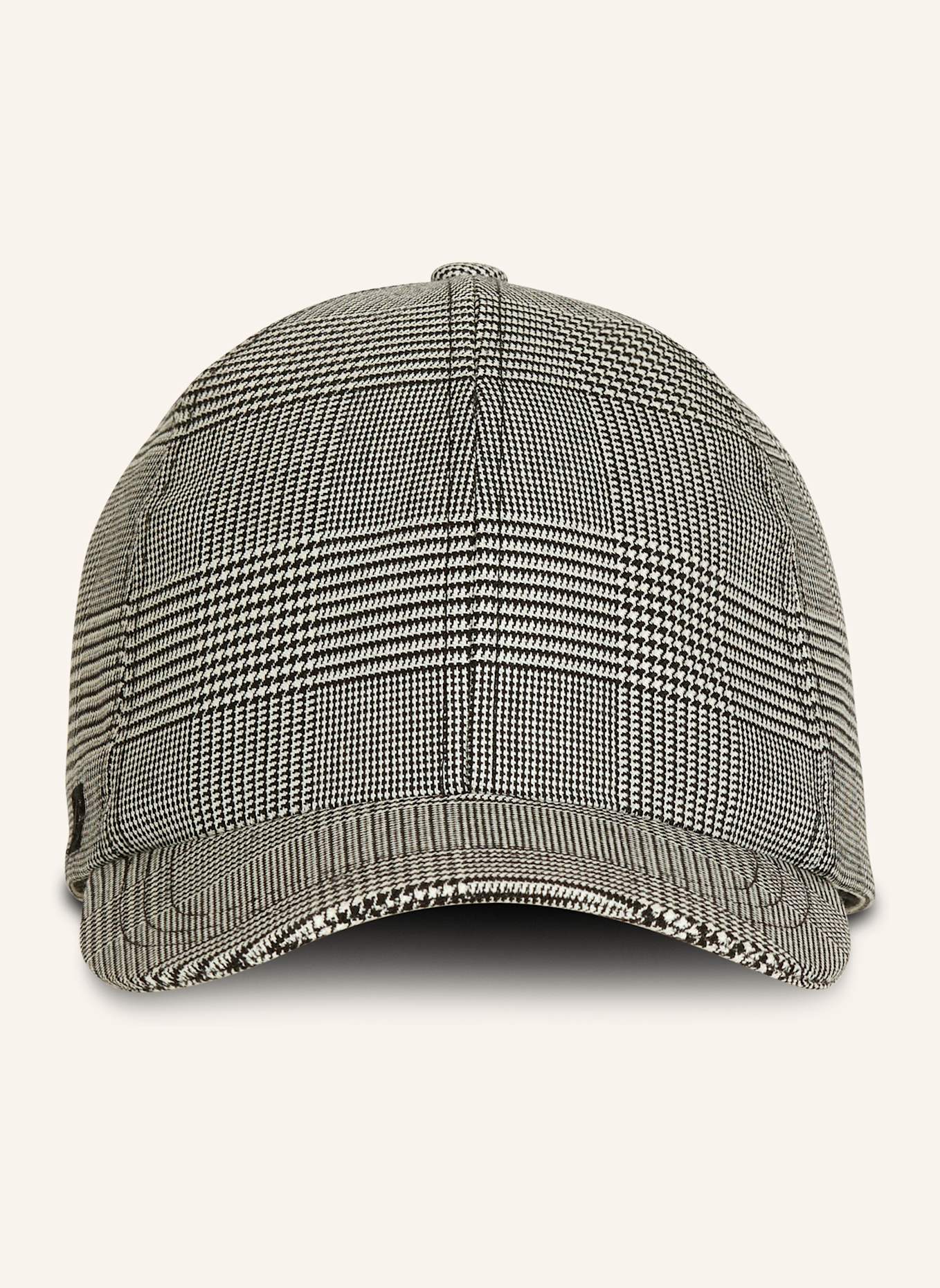 BALMAIN Kappe mit Prince-of-Wales-Muster: SCHWARZ