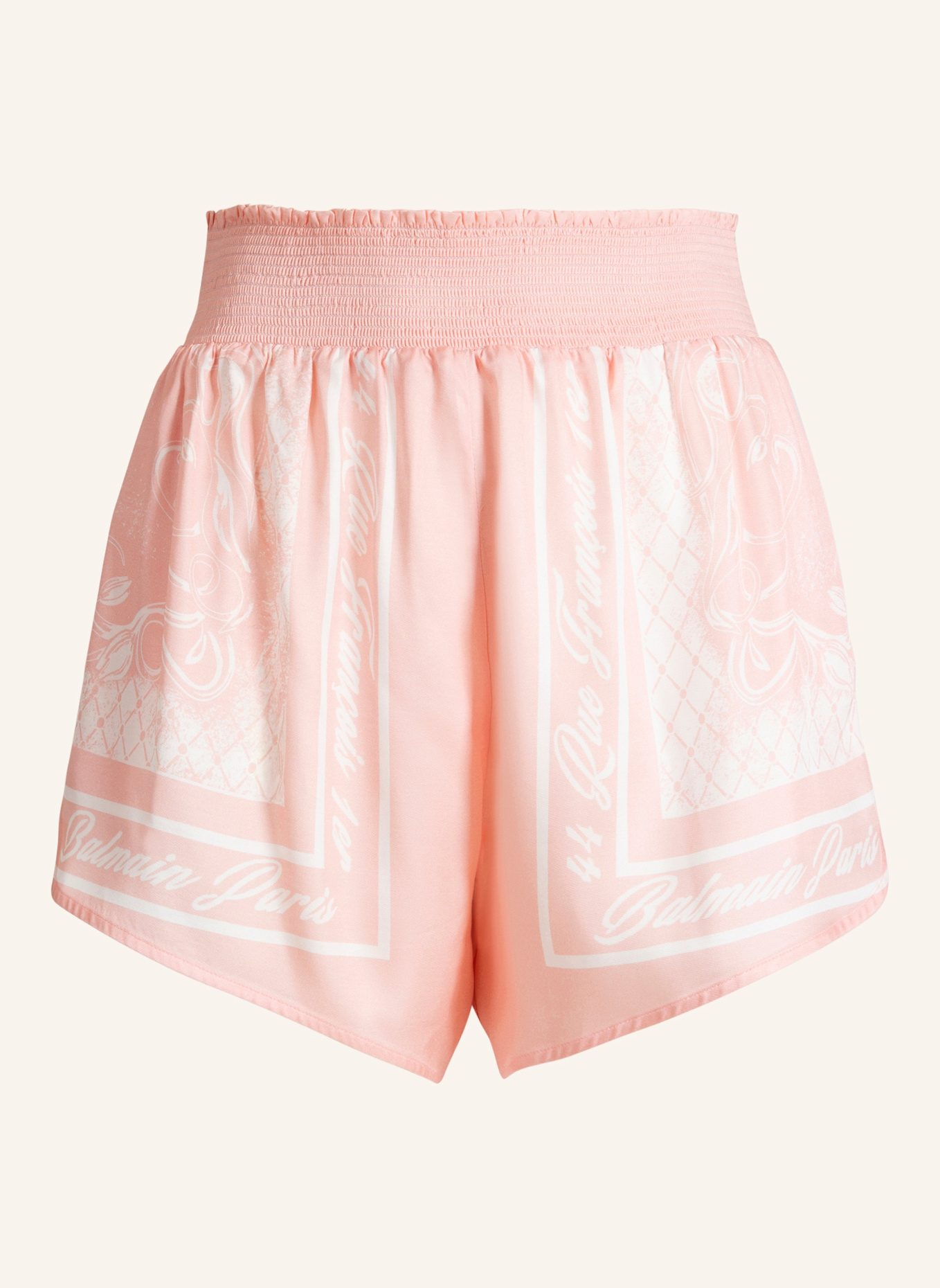 BALMAIN Bedruckte Foulard Pyjamashorts: ROSA