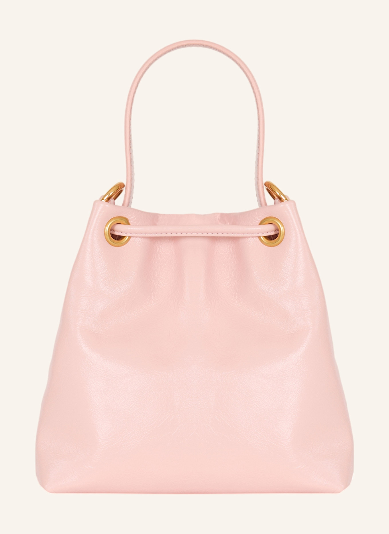 BALMAIN Pulse Bucket Tasche aus Glattleder: ROSA