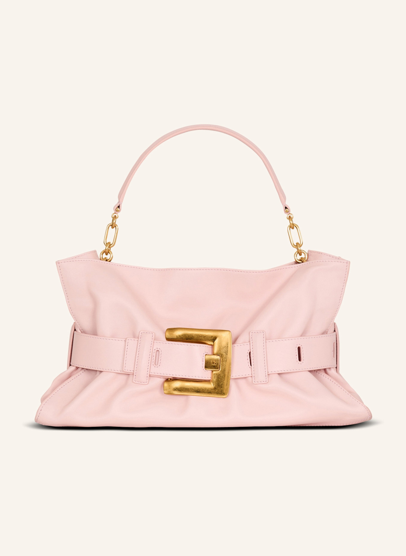 BALMAIN Mittelgroße Anthem Tasche aus Glattleder: ROSA