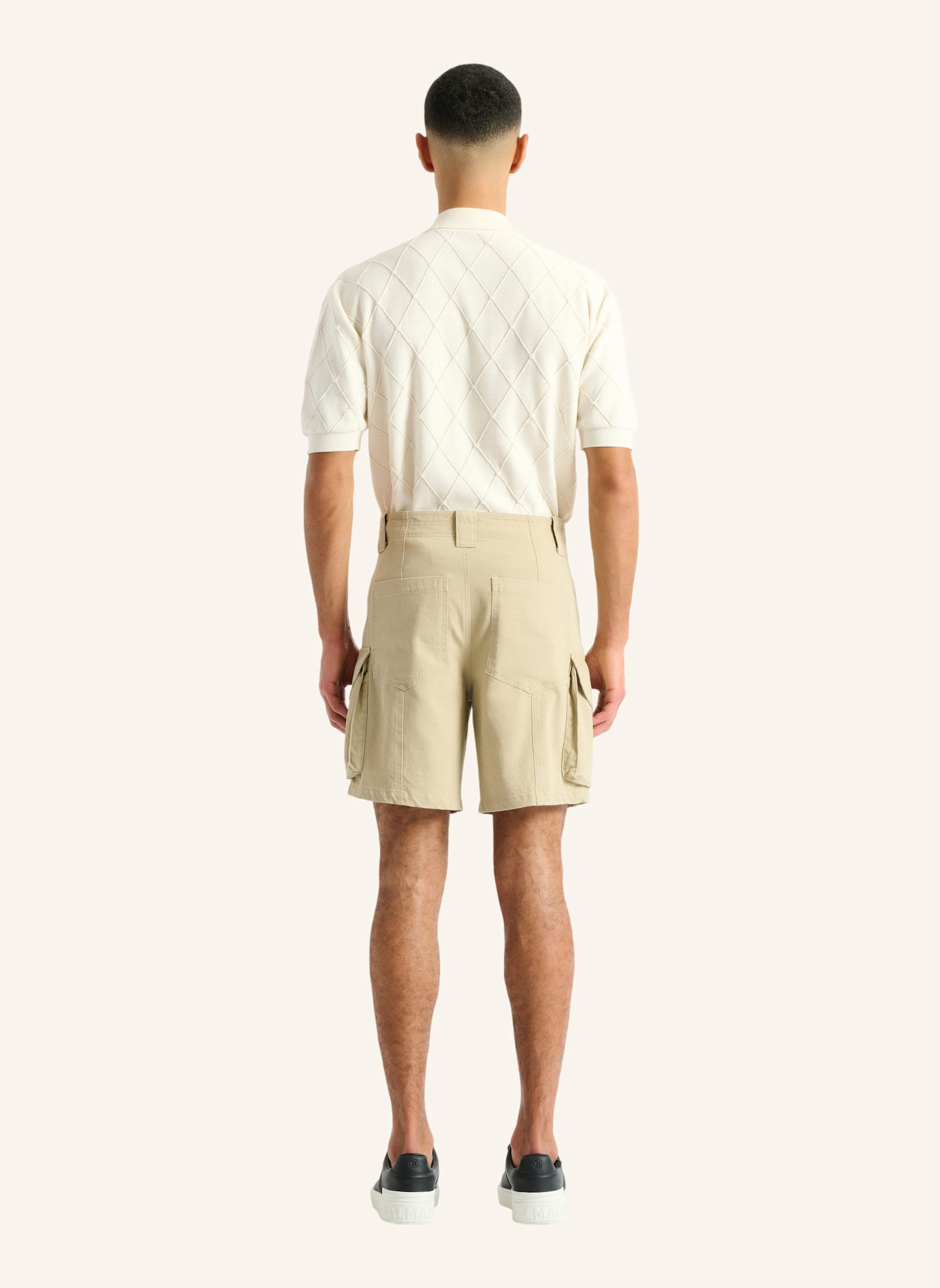 BALMAIN Cargo-Bermudashorts aus Baumwolle: KHAKI