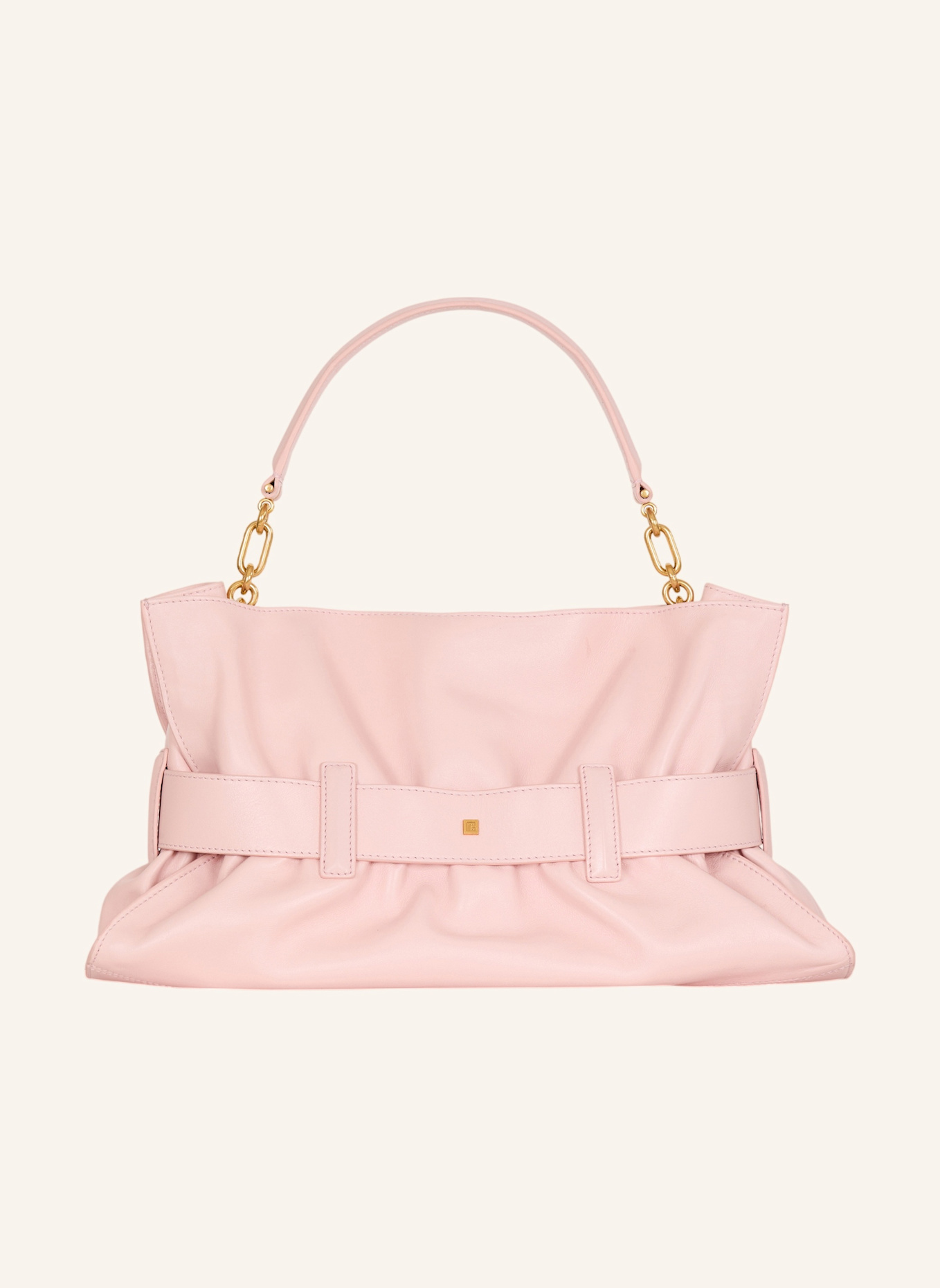 BALMAIN Mittelgroße Anthem Tasche aus Glattleder: ROSA