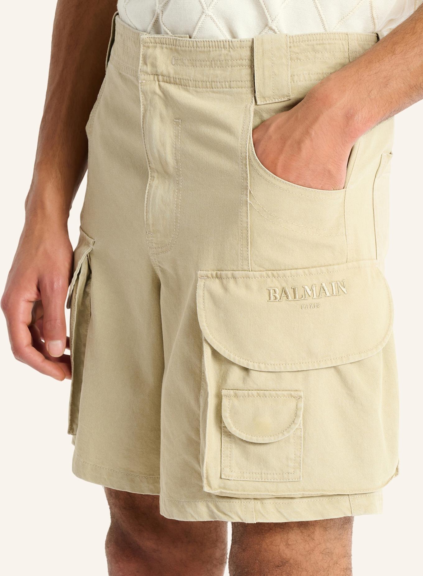 BALMAIN Cargo-Bermudashorts aus Baumwolle: KHAKI