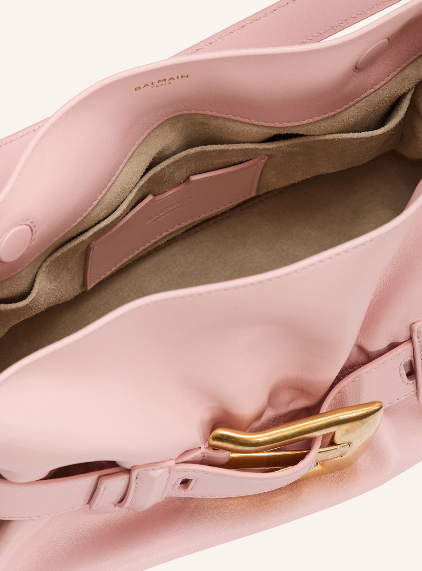 BALMAIN Mittelgroße Anthem Tasche aus Glattleder: ROSA
