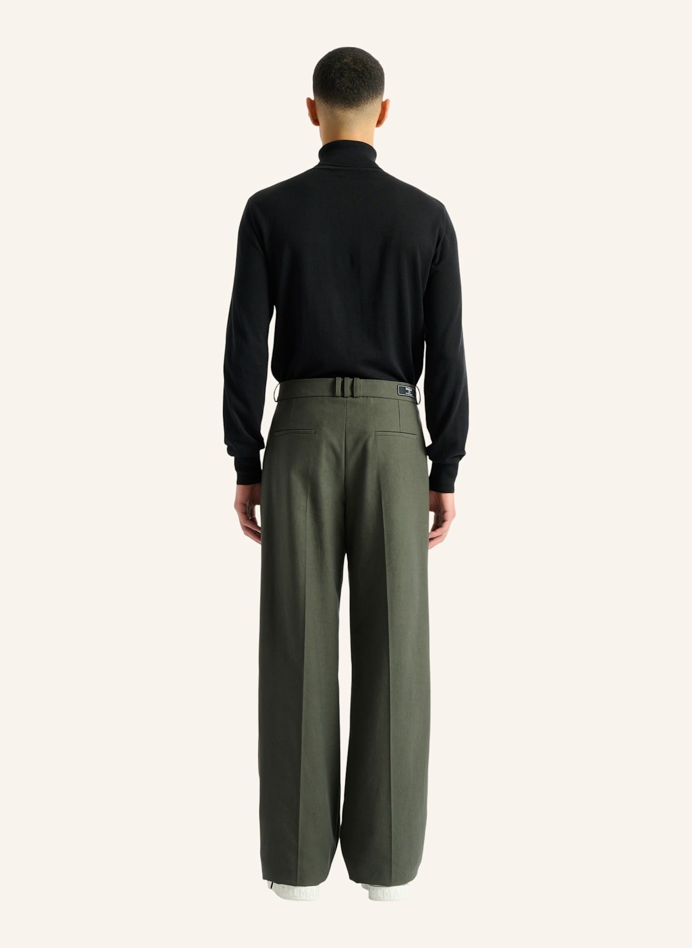 BALMAIN Hose aus Baumwolltwill: GRÜN