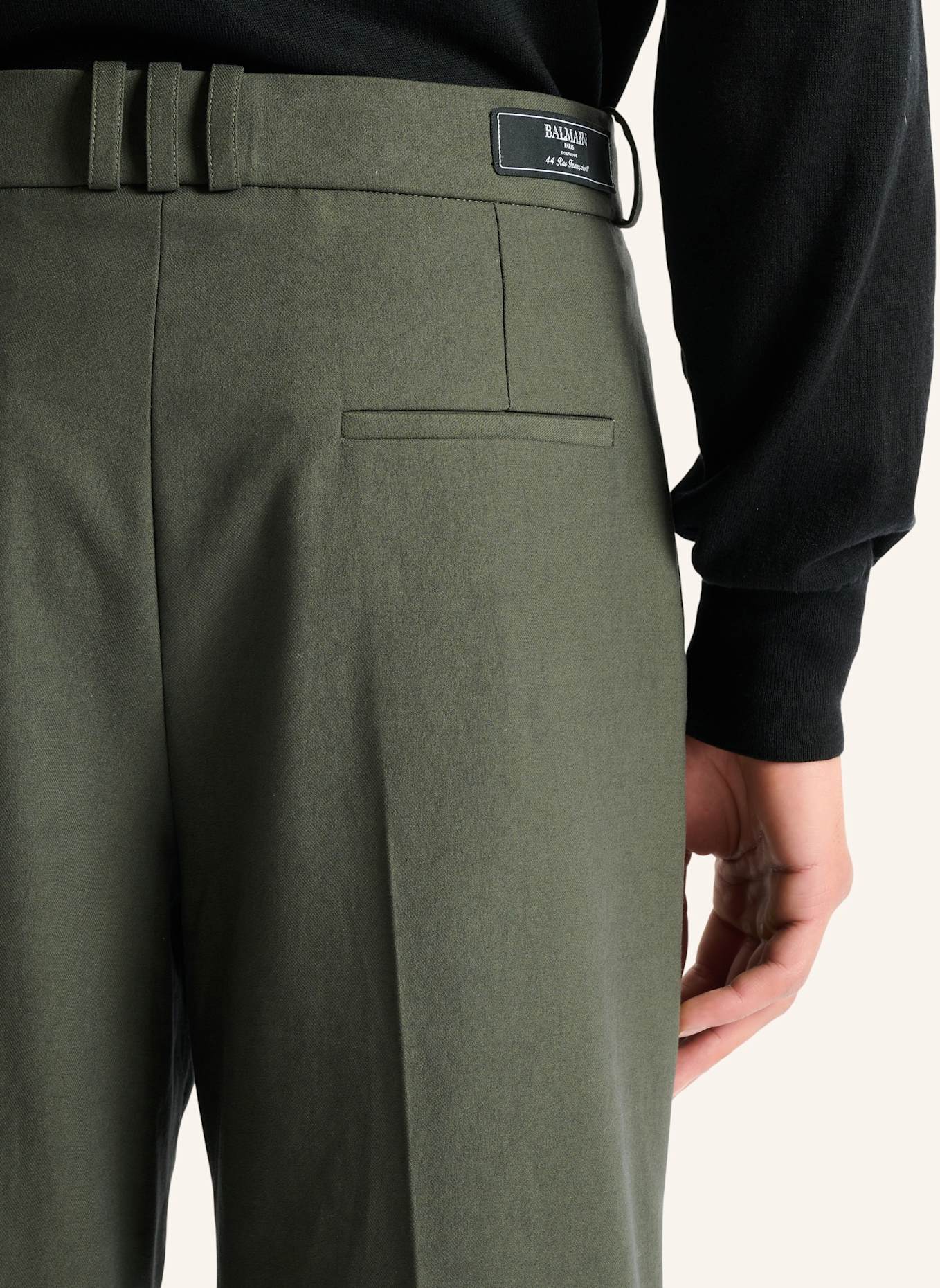 BALMAIN Hose aus Baumwolltwill: GRÜN