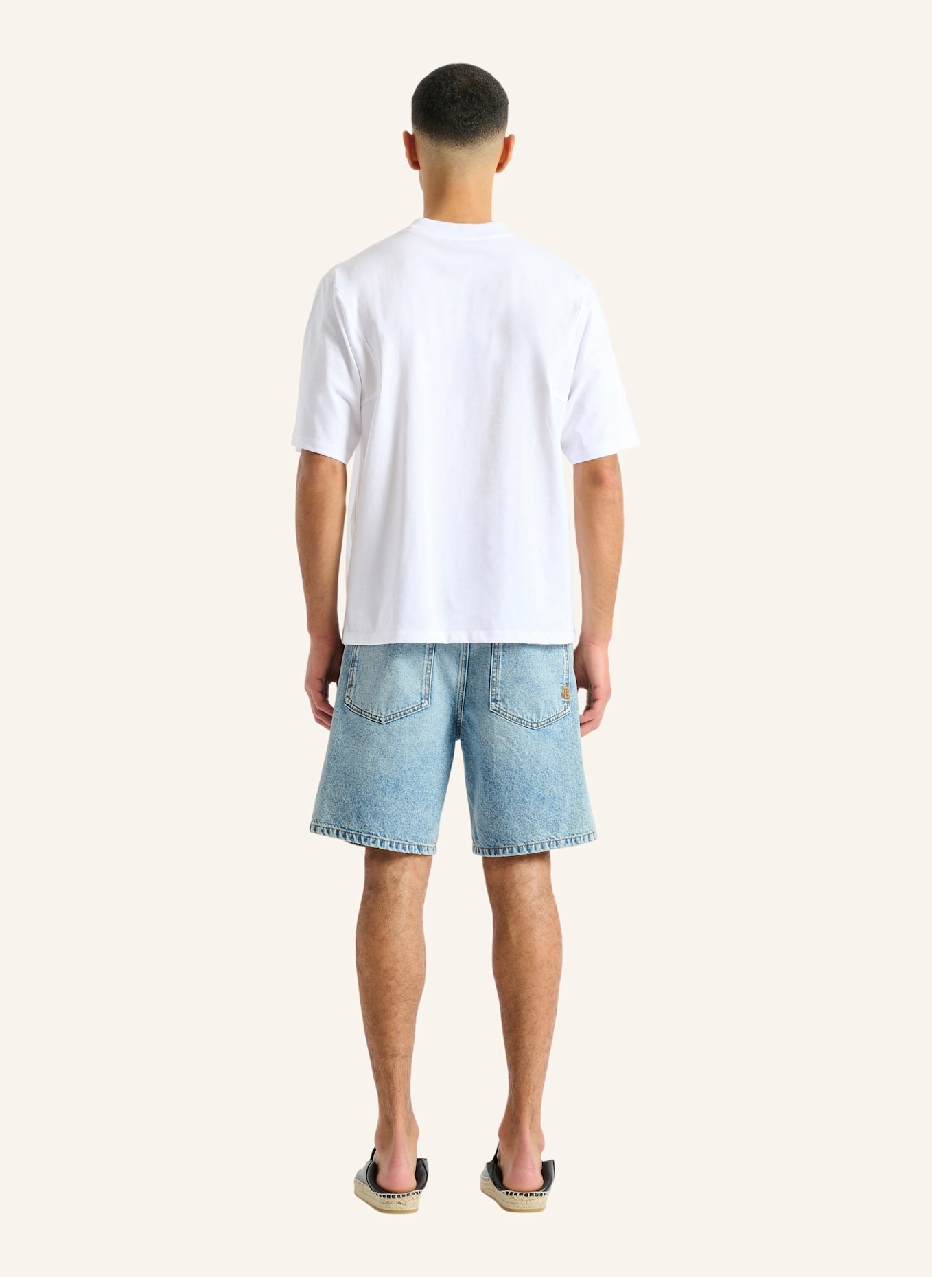 BALMAIN Bedrucktes Balmain Vine T-Shirt: WEISS