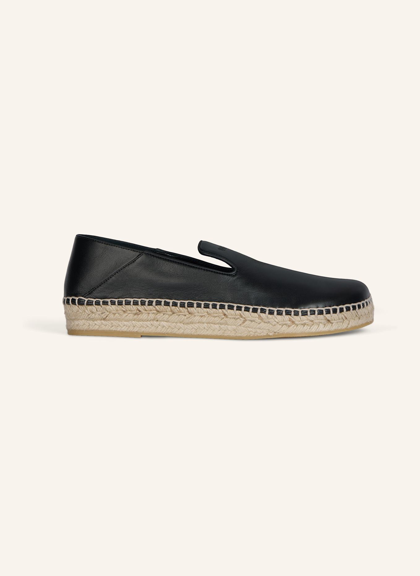 BALMAIN Espadrilles aus Glattleder: SCHWARZ
