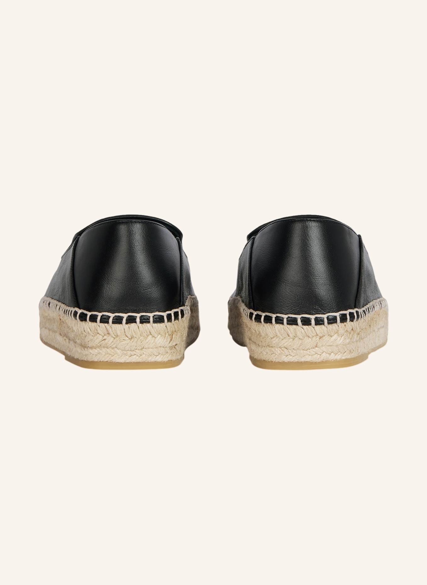 BALMAIN Espadrilles aus Glattleder: SCHWARZ