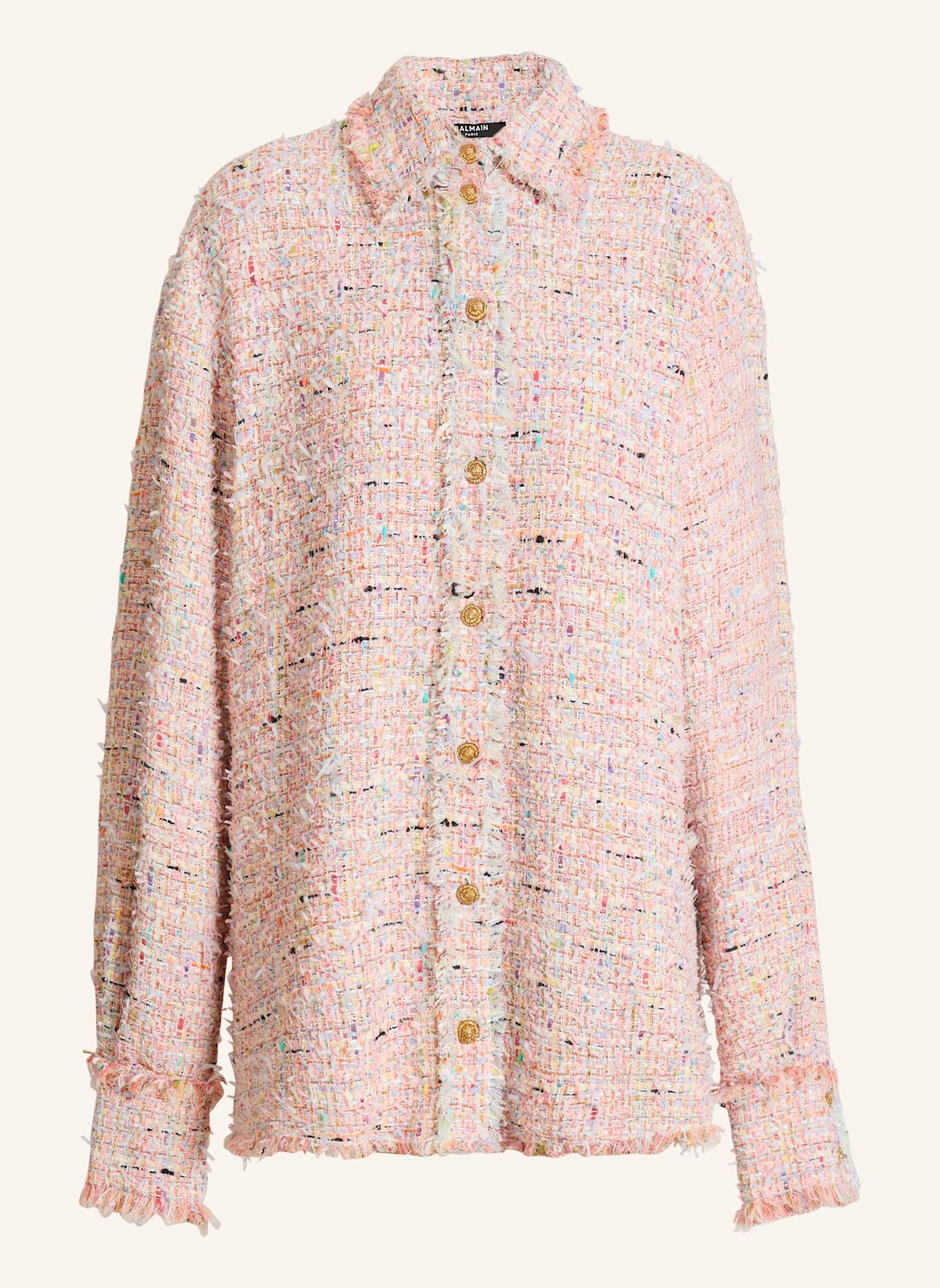 BALMAIN Tweed-Überhemd: ROSA
