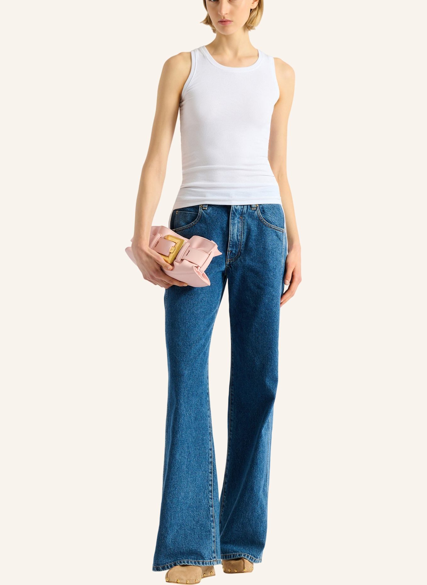 BALMAIN Anthem Mini-Tasche aus Glattleder: ROSA