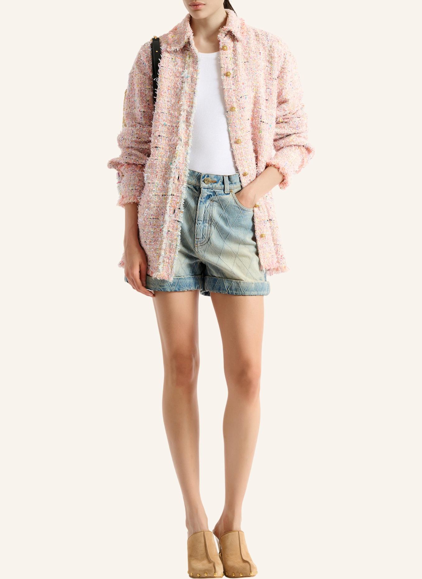 BALMAIN Tweed-Überhemd: ROSA
