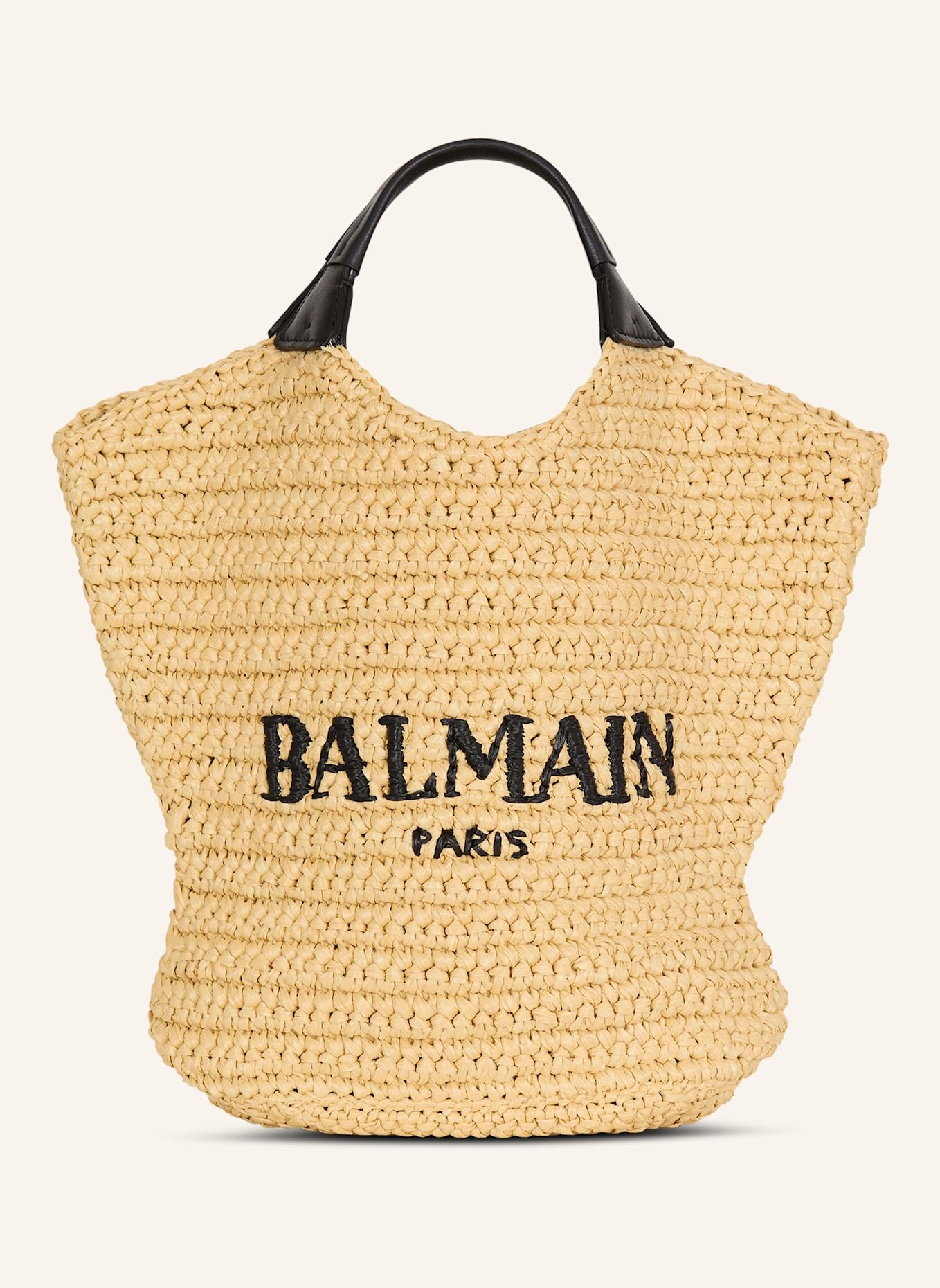 BALMAIN Gehäkelter Balmain Mini-Shopper: KHAKI