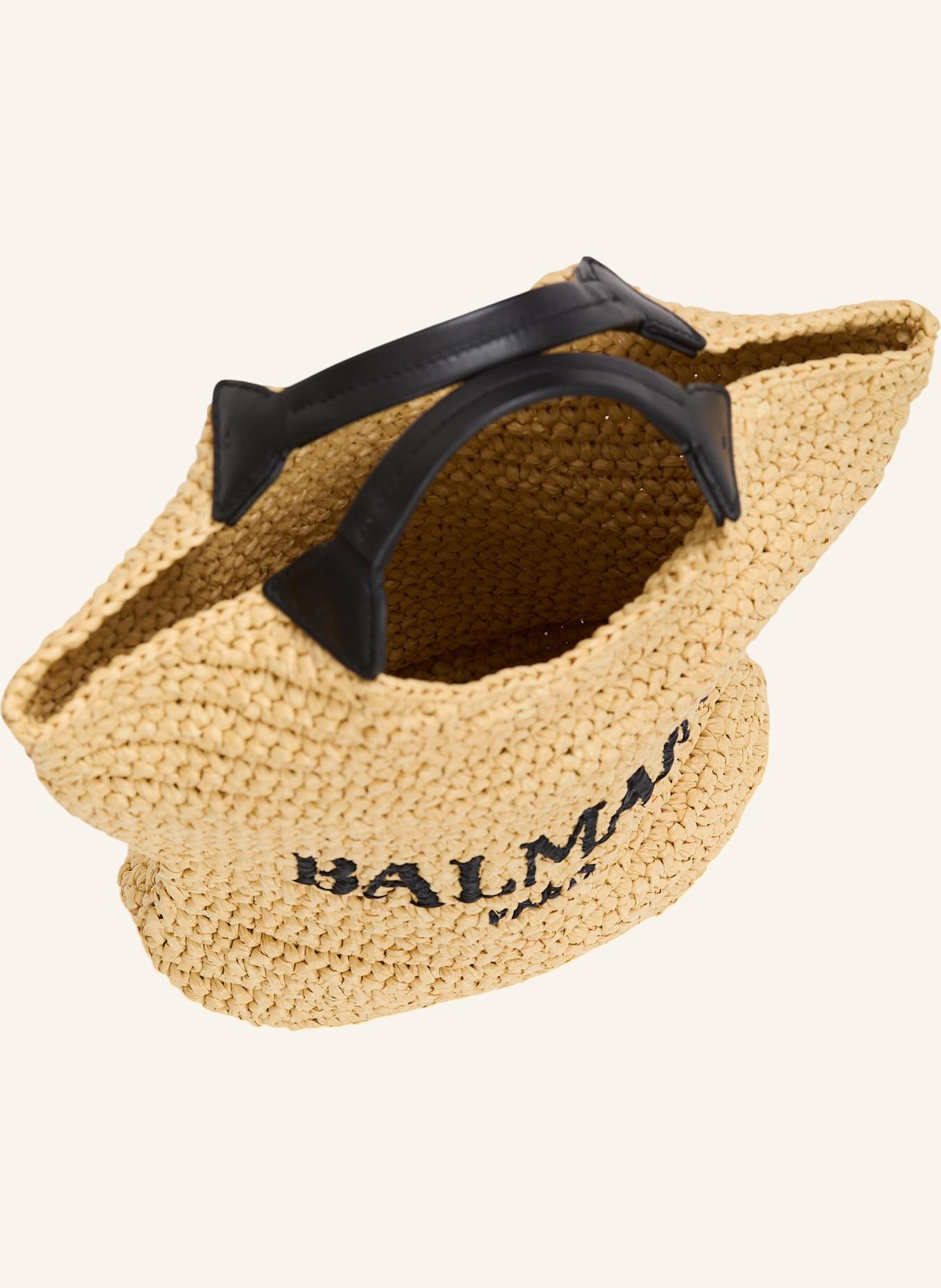 BALMAIN Gehäkelter Balmain Mini-Shopper: KHAKI