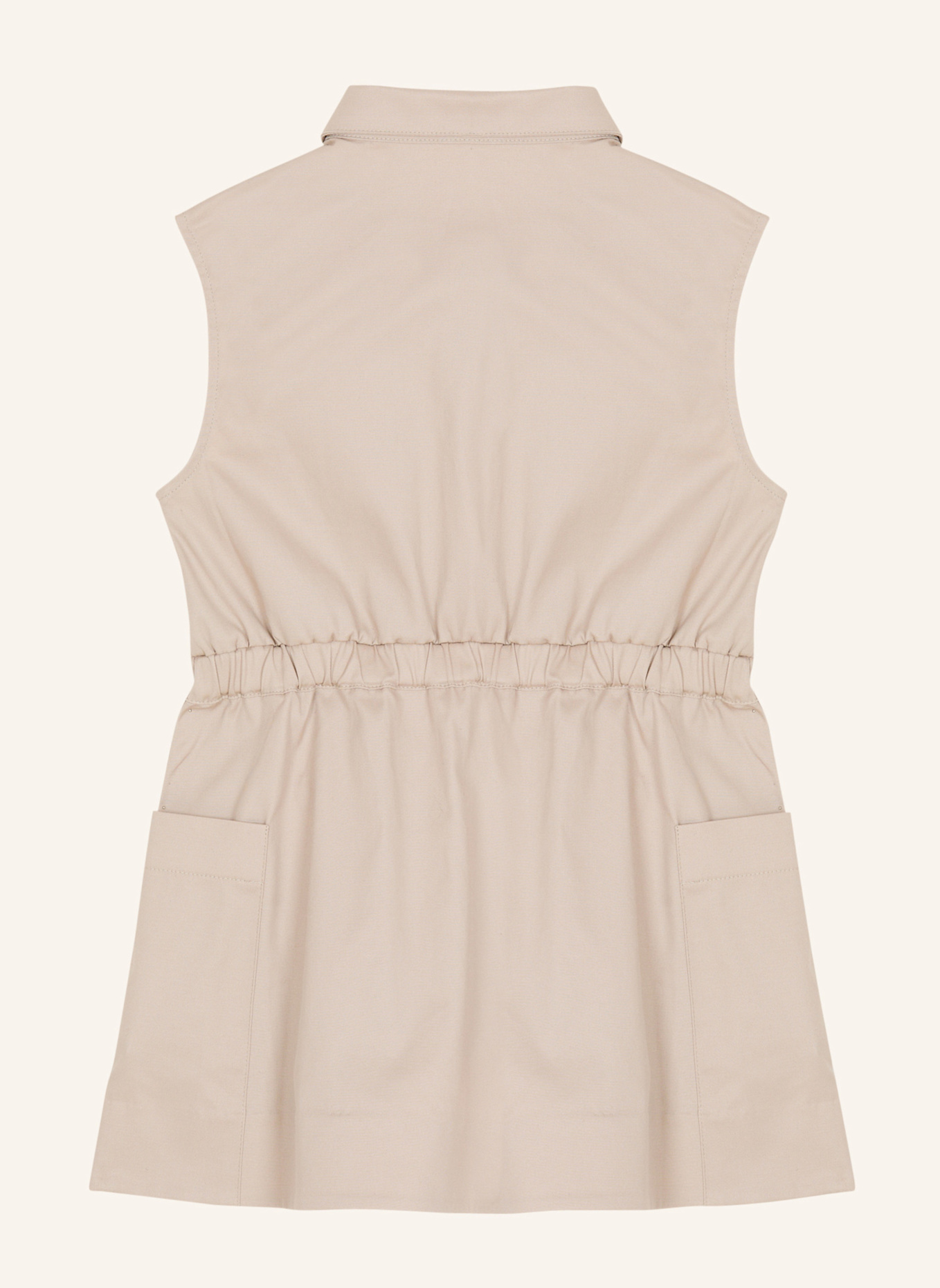 BALMAIN Ausgestelltes Kleid mit Knöpfen: KHAKI