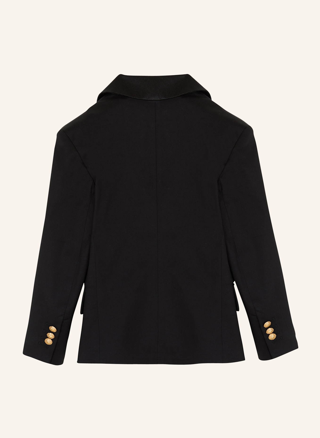BALMAIN Blazer mit überlappender Knopfleiste: SCHWARZ
