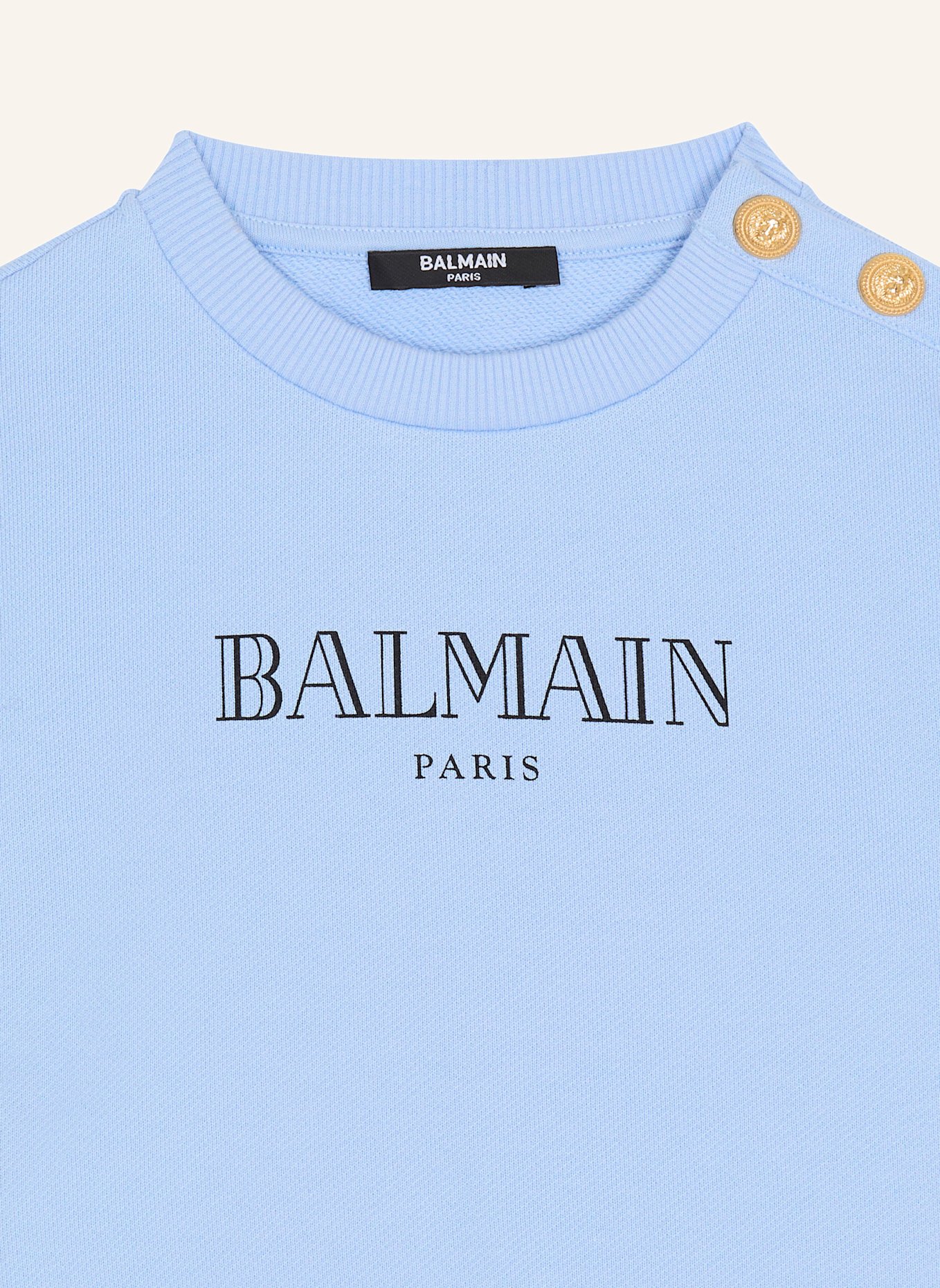 BALMAIN Sweatshirt mit Balmain Paris-Print: BLAU
