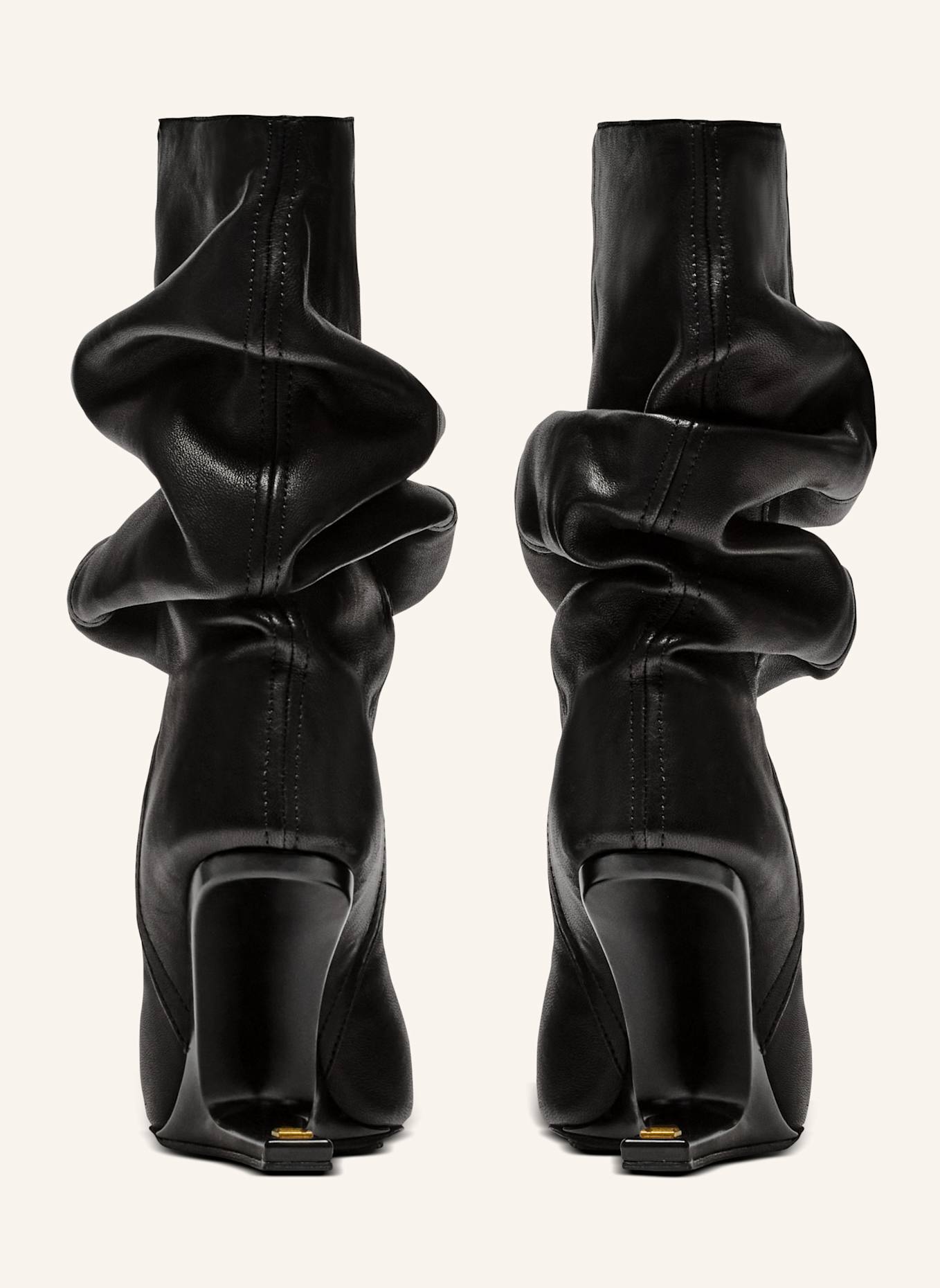 BALMAIN No Wedge-Stiefeletten aus Glattleder: SCHWARZ