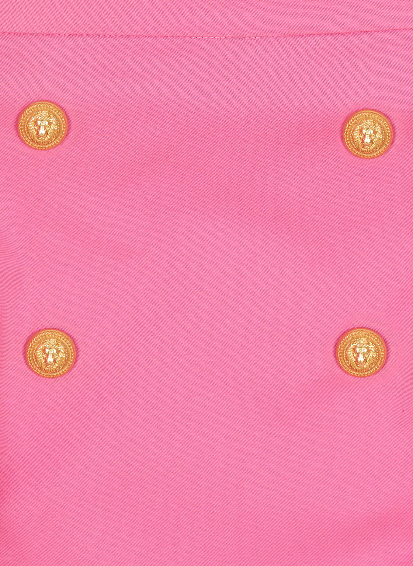 BALMAIN Einfarbiger ausgestellter Rock: ROSA