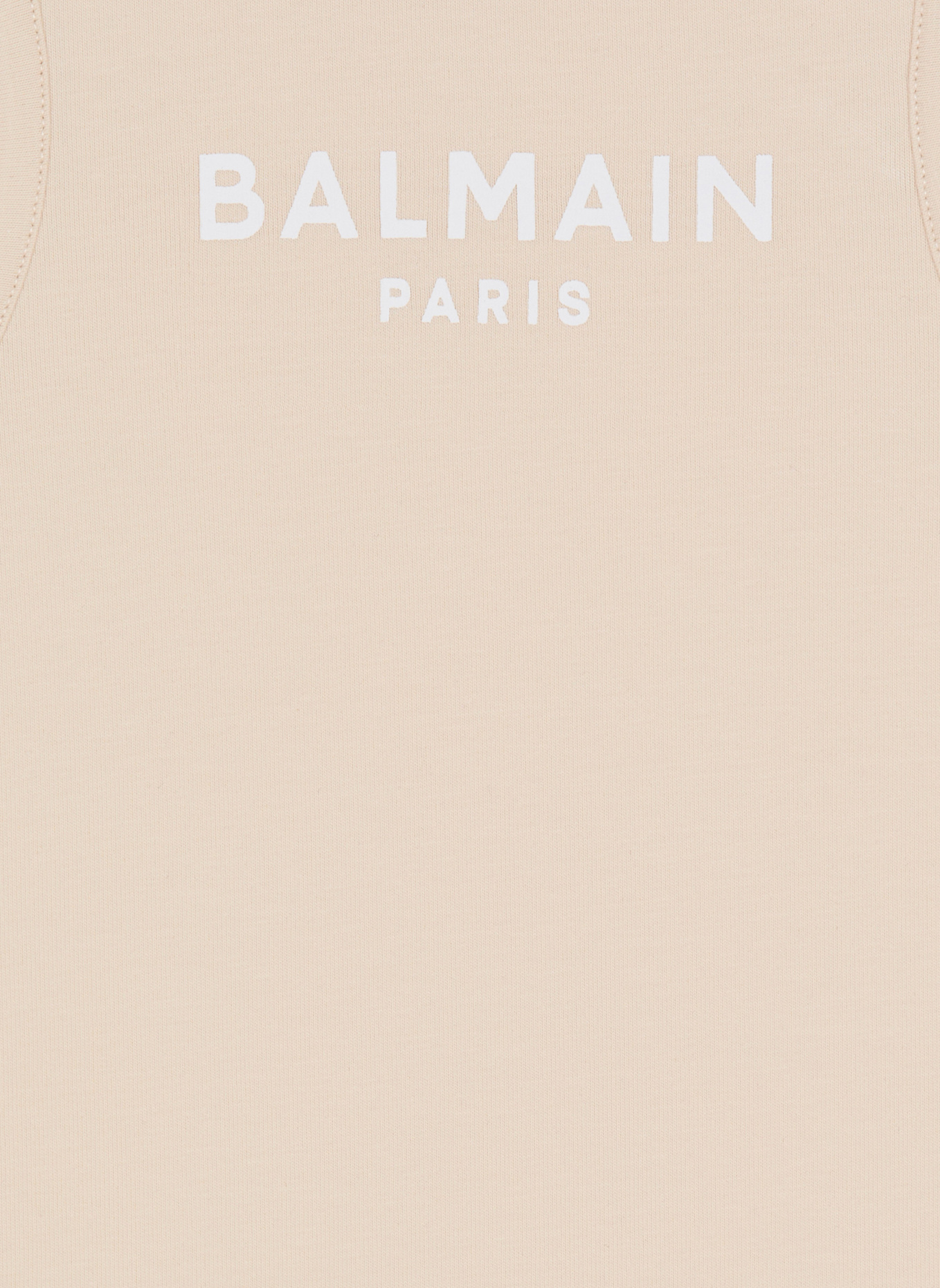 BALMAIN Tanktop mit Balmain Paris-Print: KHAKI