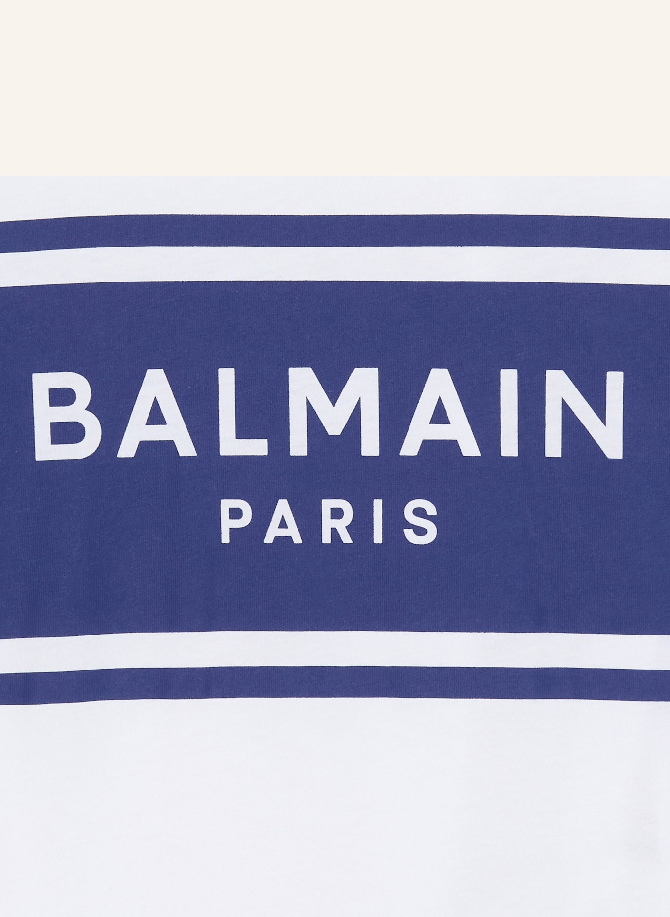 BALMAIN T-Shirt mit Balmain Paris-Print: WEISS
