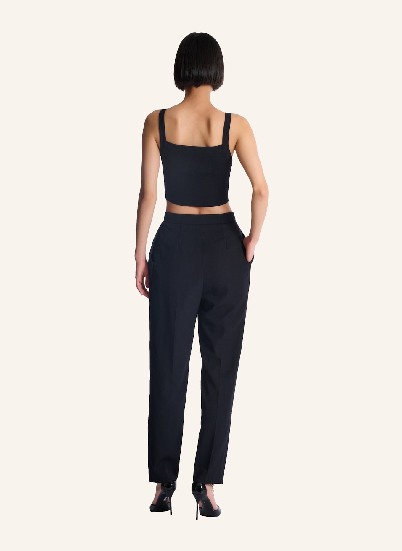 BALMAIN Bustier-Top mit Knöpfen: SCHWARZ