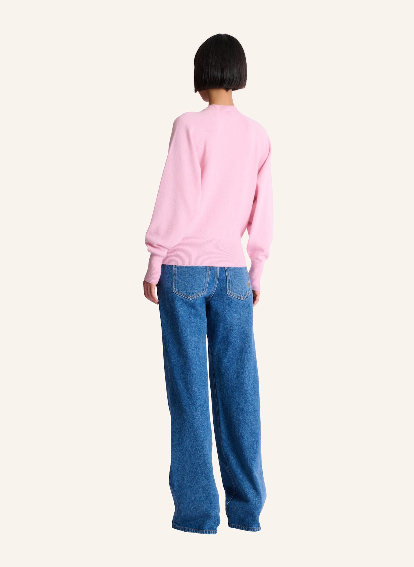 BALMAIN Geknöpfter Cardigan aus Bio-Kaschmir: ROSA